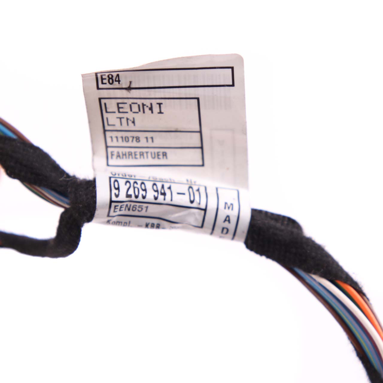 *BMW X1 er E84 Kabelsatz Kabel Verdrahtung Fahrerseite Vorne Kabel 9233551