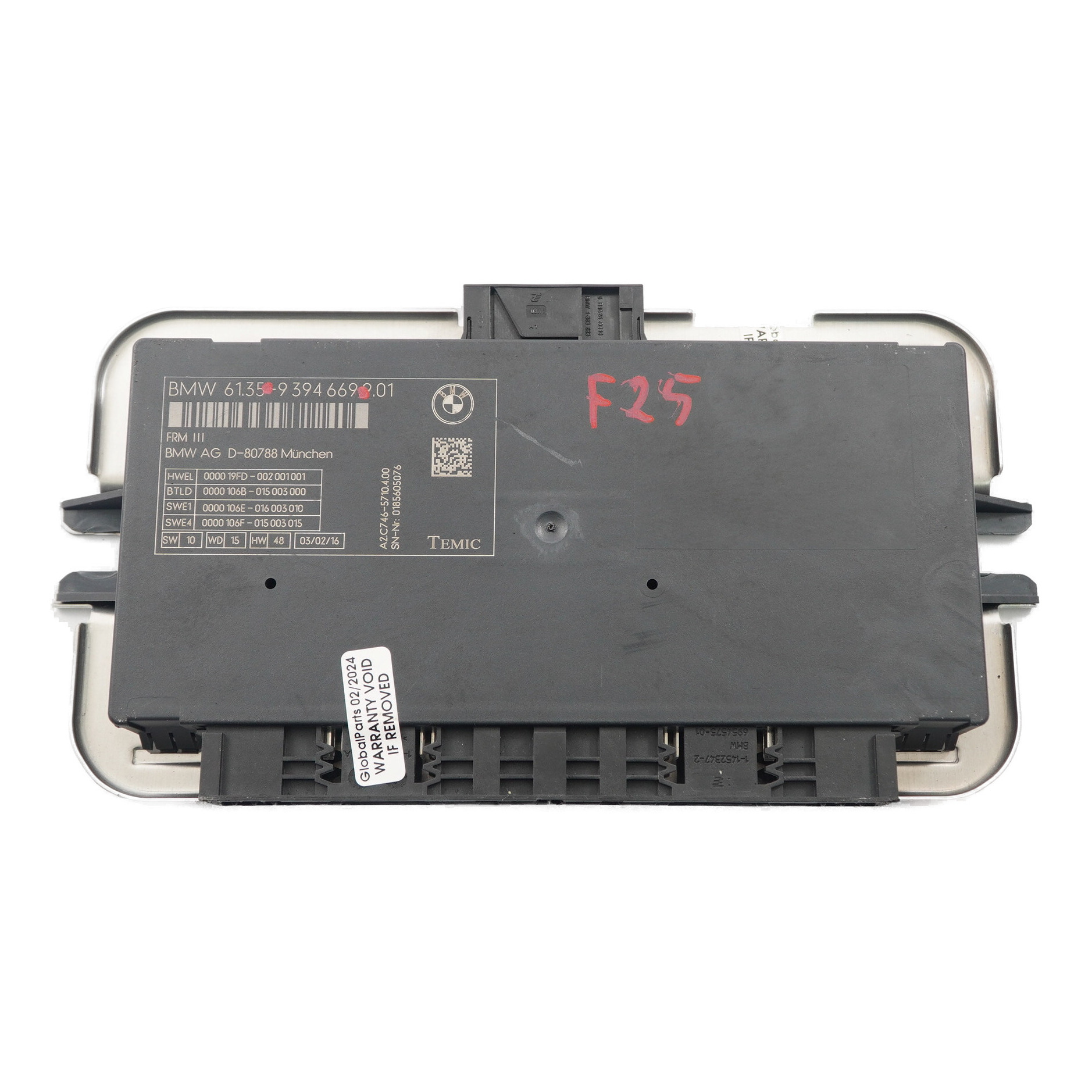 BMW X3 F25 Fußraum leuchte Modul Steuergerät ECU FRM3 9394669