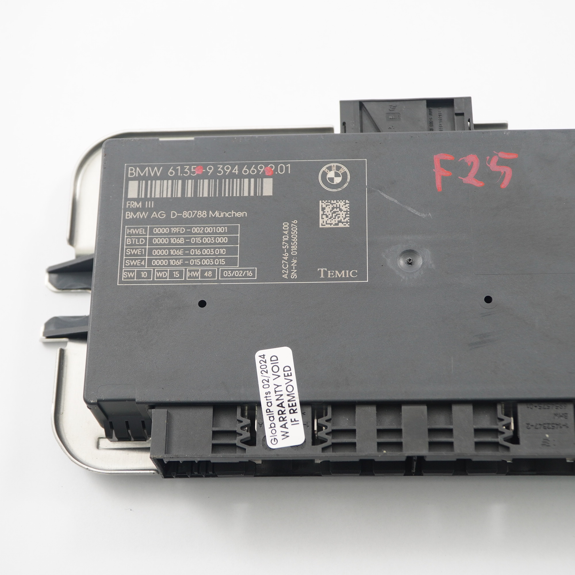 BMW X3 F25 Fußraum leuchte Modul Steuergerät ECU FRM3 9394669