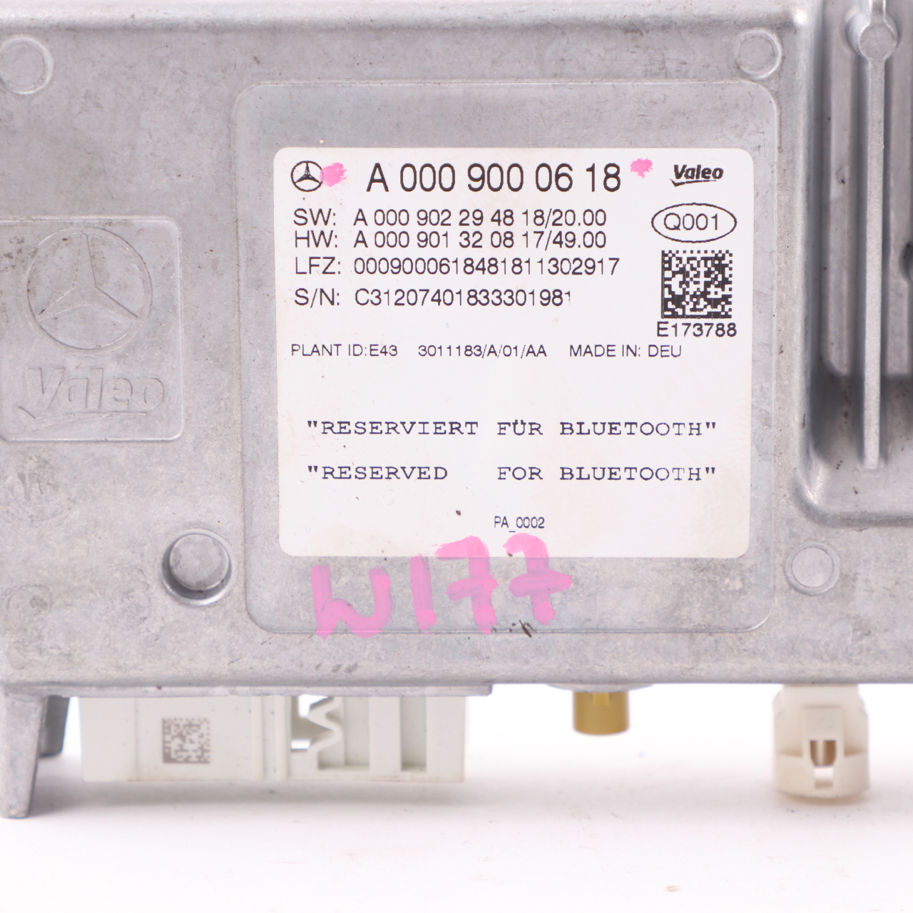 Mercedes W177 W910 Parkassistenzmodul Parksteuergerät ECU A0009000618