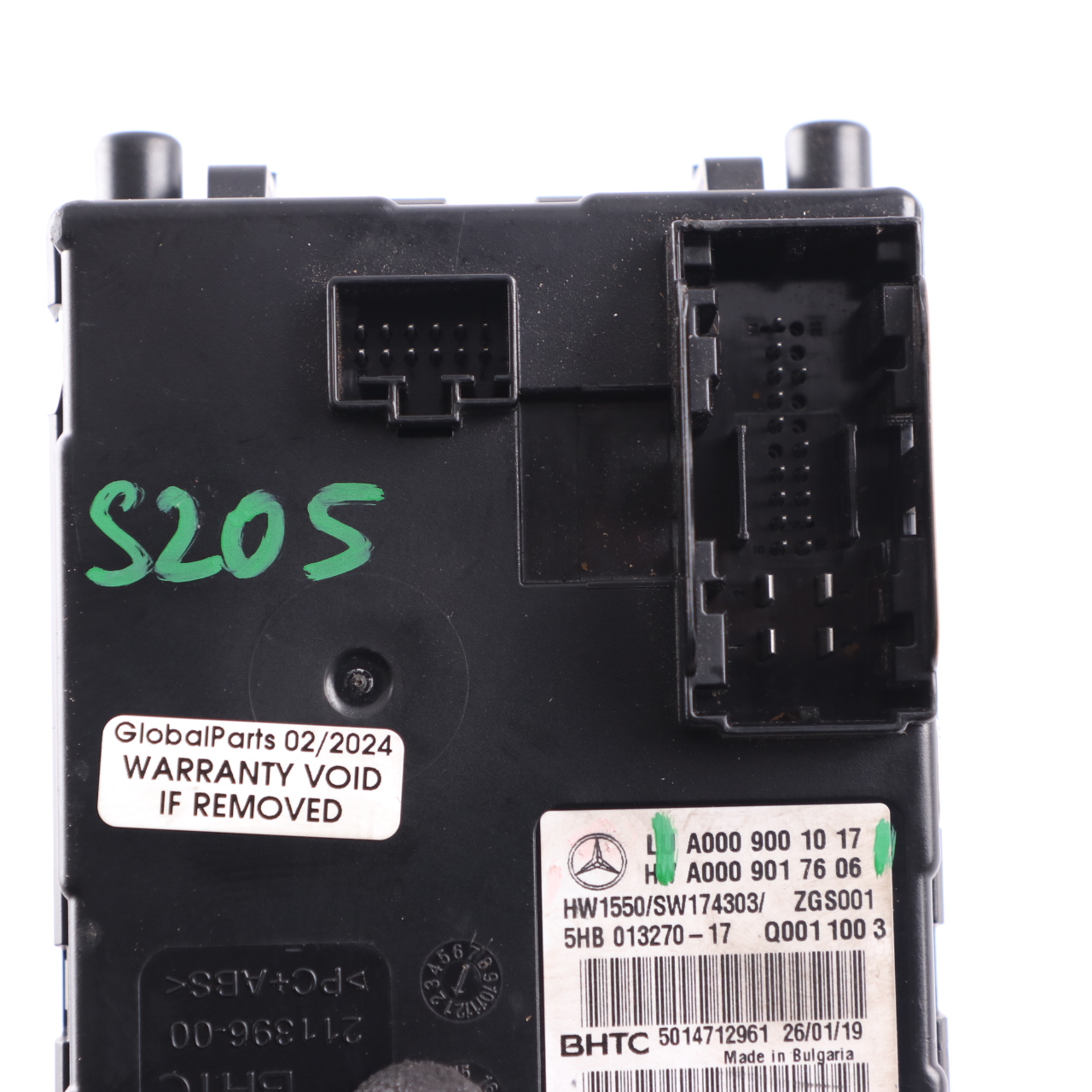 Mercedes S205 W205 Klimaanlagen-Steuermodul A/C ECU Einheit A0009001017