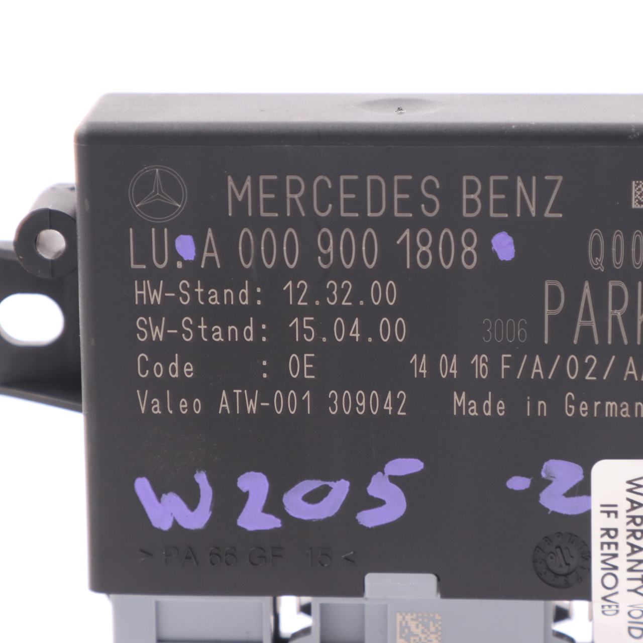 Mercedes W205 Park Assist PDC Kofferraum steuergerät Modul A0009001808