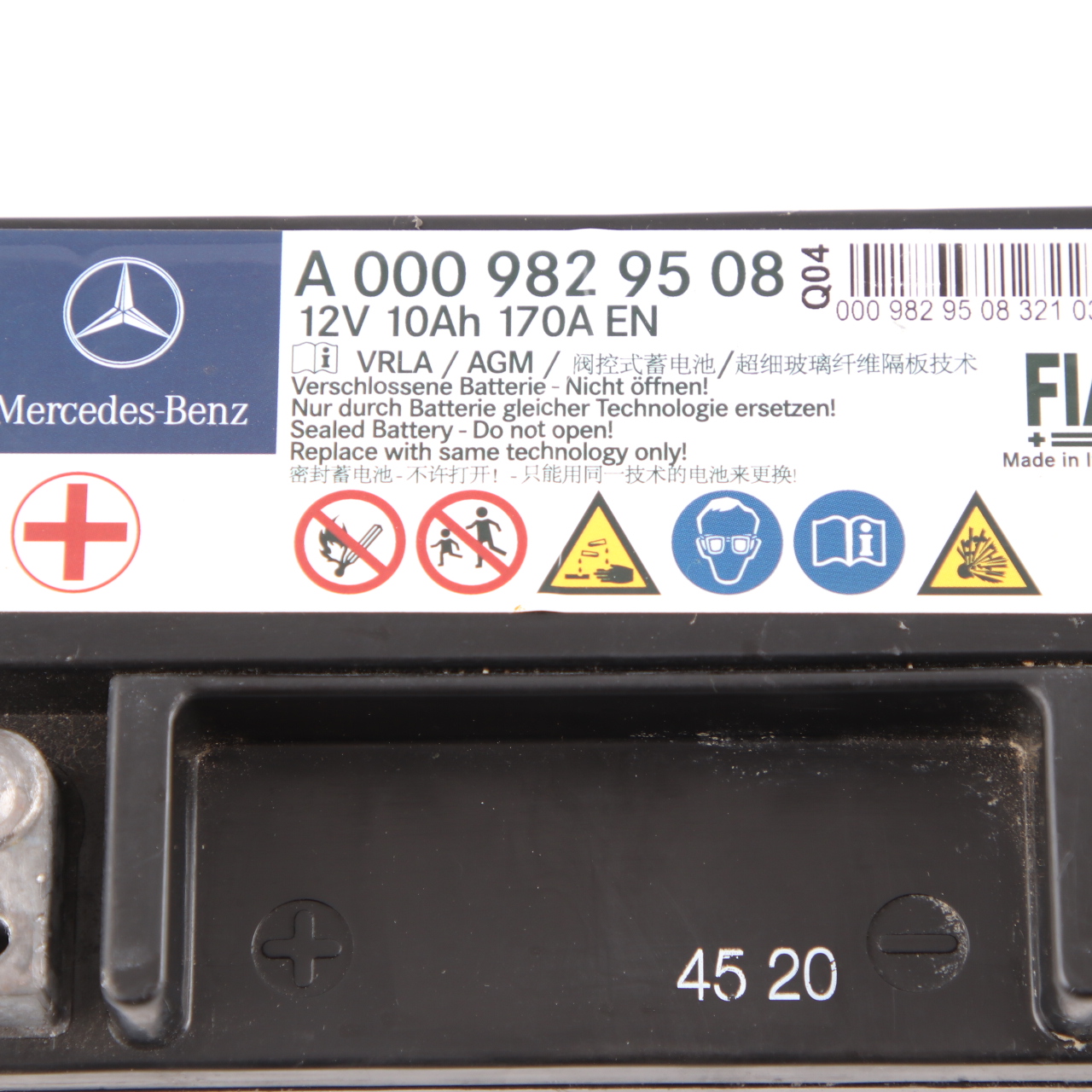 Mercedes W205 W213 10Ah 170A Zusatzbatterie Generator A0009829508