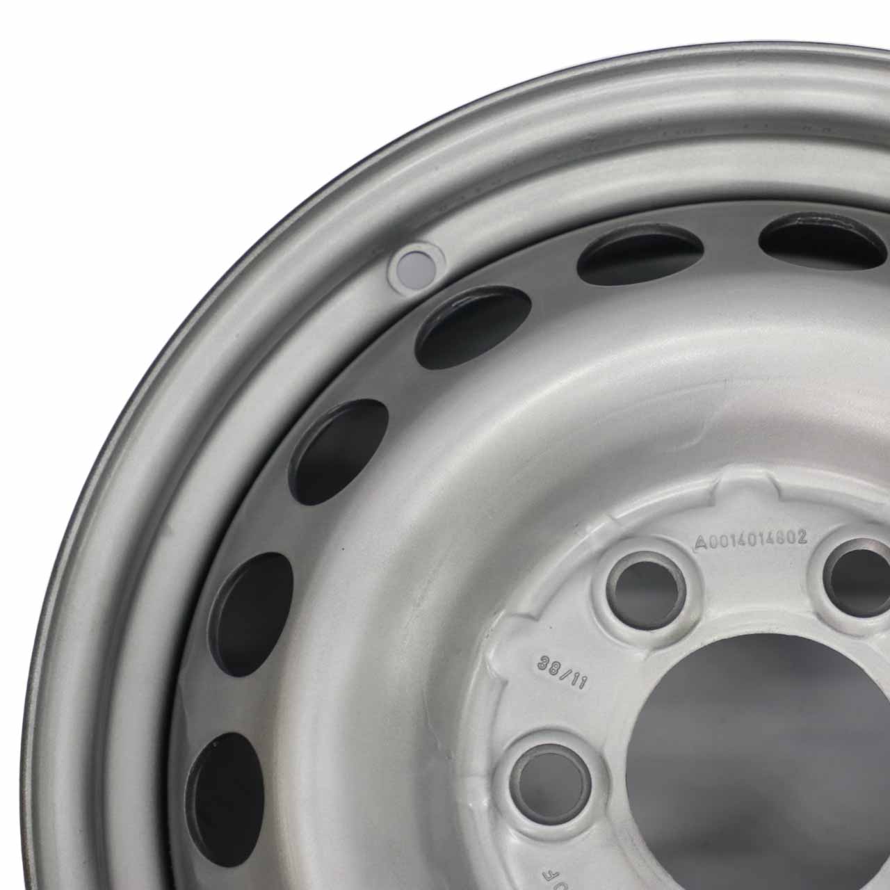 Mercedes Sprinter W906 Silberne Stahlfelge Felge 16" 6,5J ET:62 A0014014802