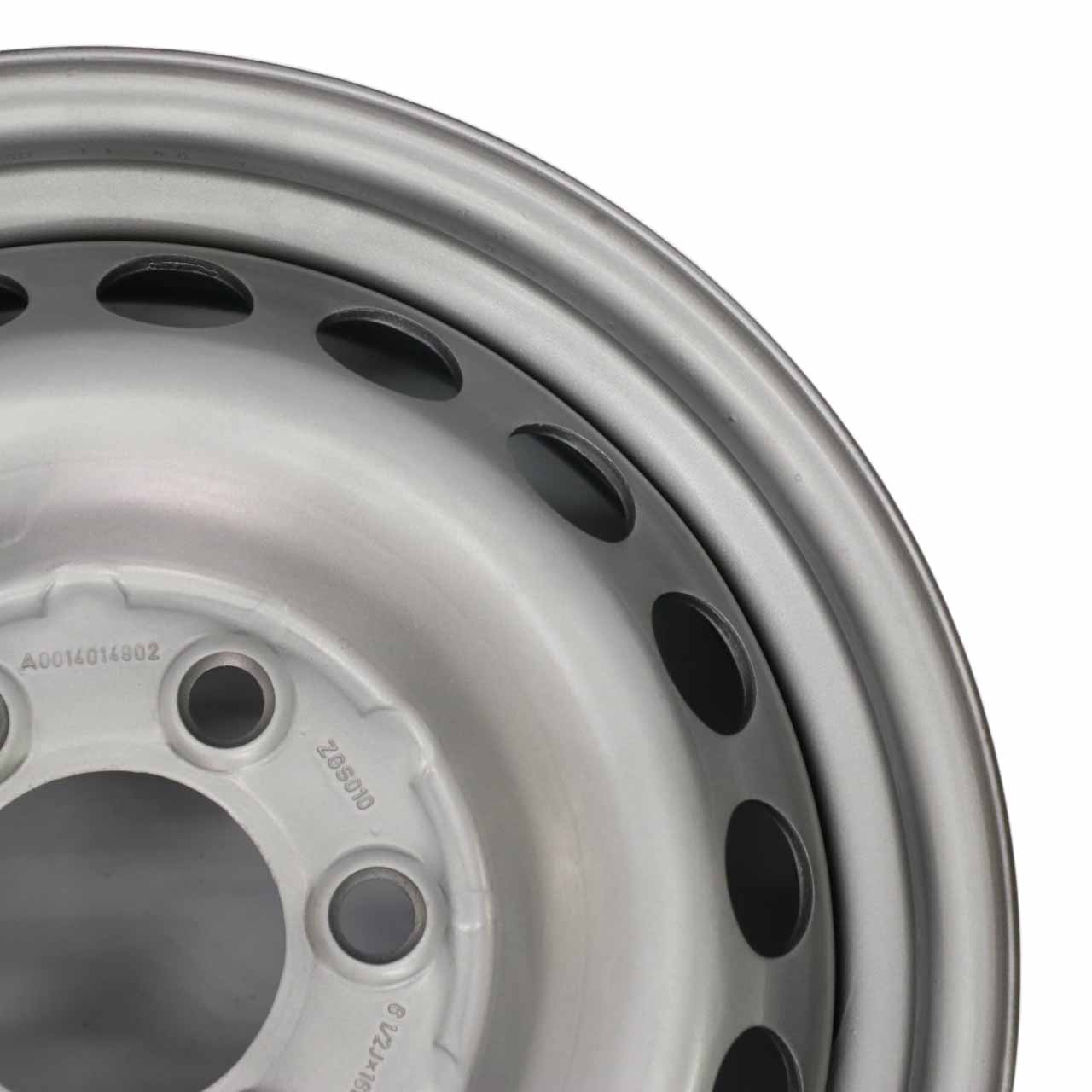 Mercedes Sprinter W906 Silberne Stahlfelge Felge 16" 6,5J ET:62 A0014014802