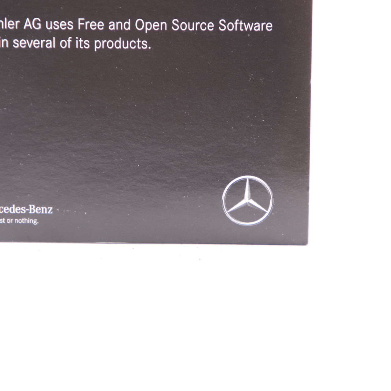 Mercedes W177 W247 Lizenzinformationen Freie Open Source Software A1178272500