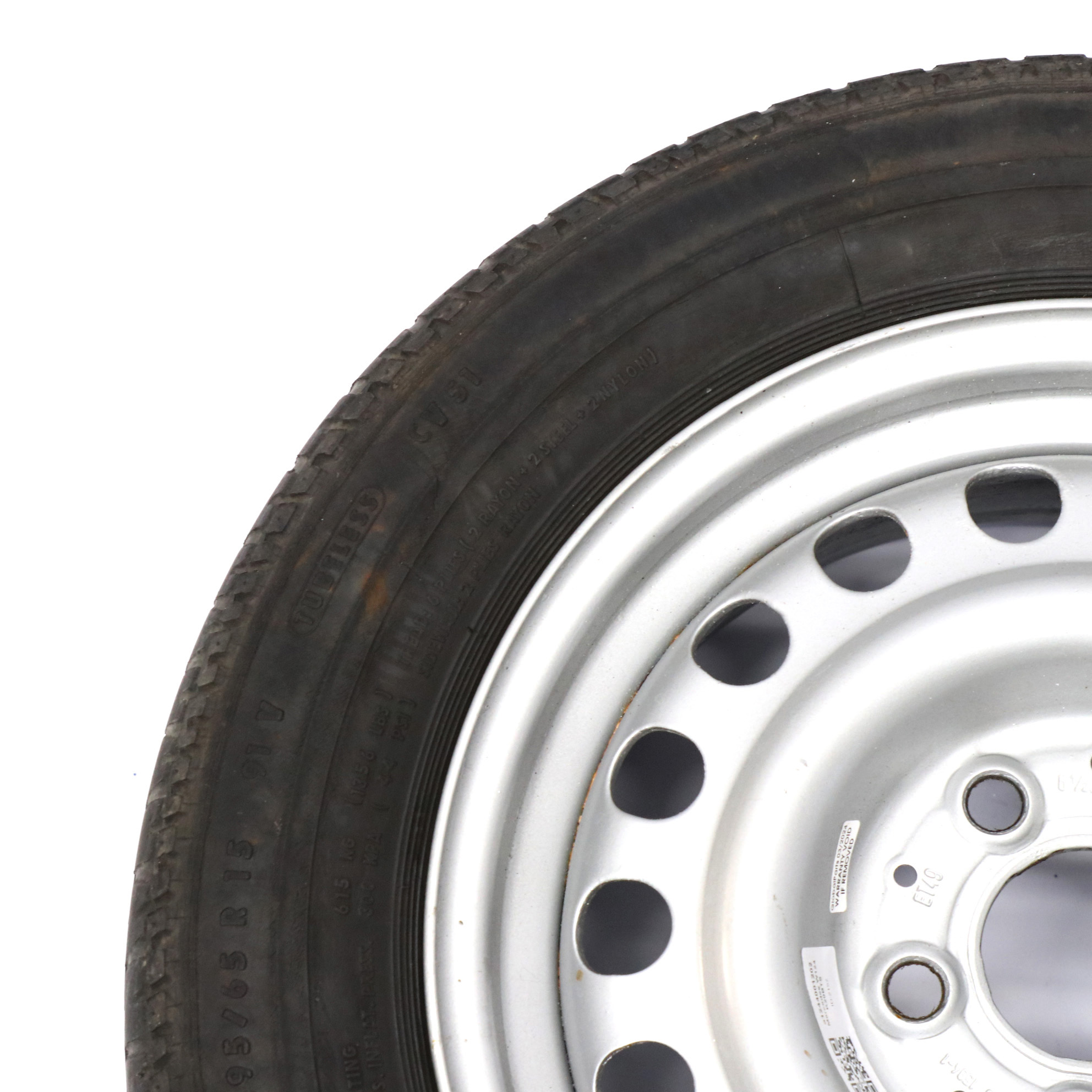 Mercedes W124 Stahl felge Bereifung Continental 195/65 R15 6,5J A1244001202