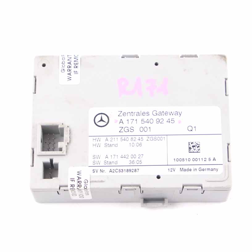 Mercedes SLK R171 Gateway Steuergerät Gateway Modul ECU A1715409245