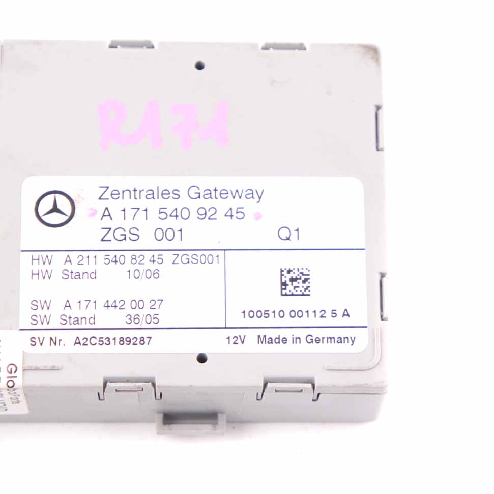 Mercedes SLK R171 Gateway Steuergerät Gateway Modul ECU A1715409245