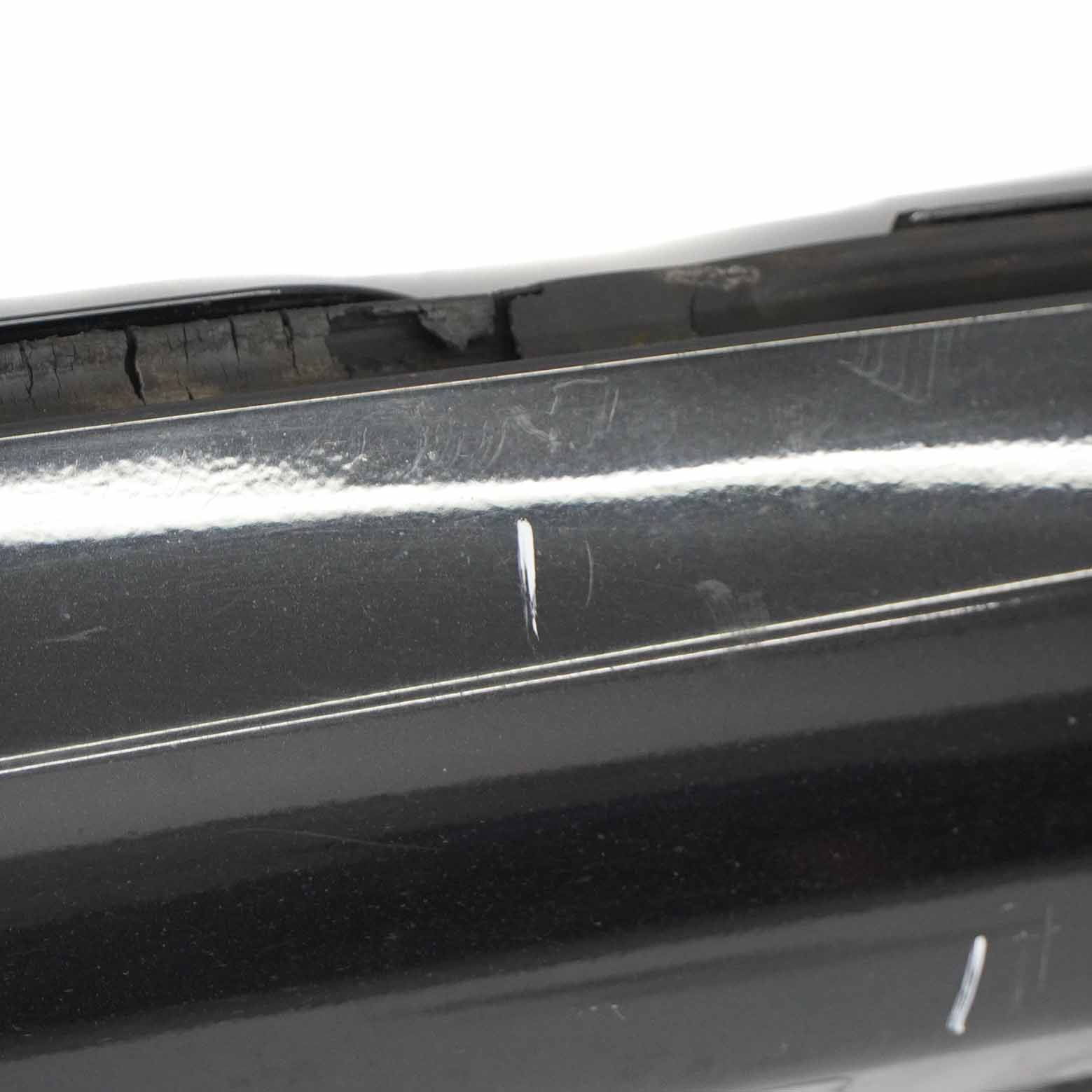 Mercedes W203 Door Sill Side Cover Skirt Right O/S Obsidian Black Metallic - 197