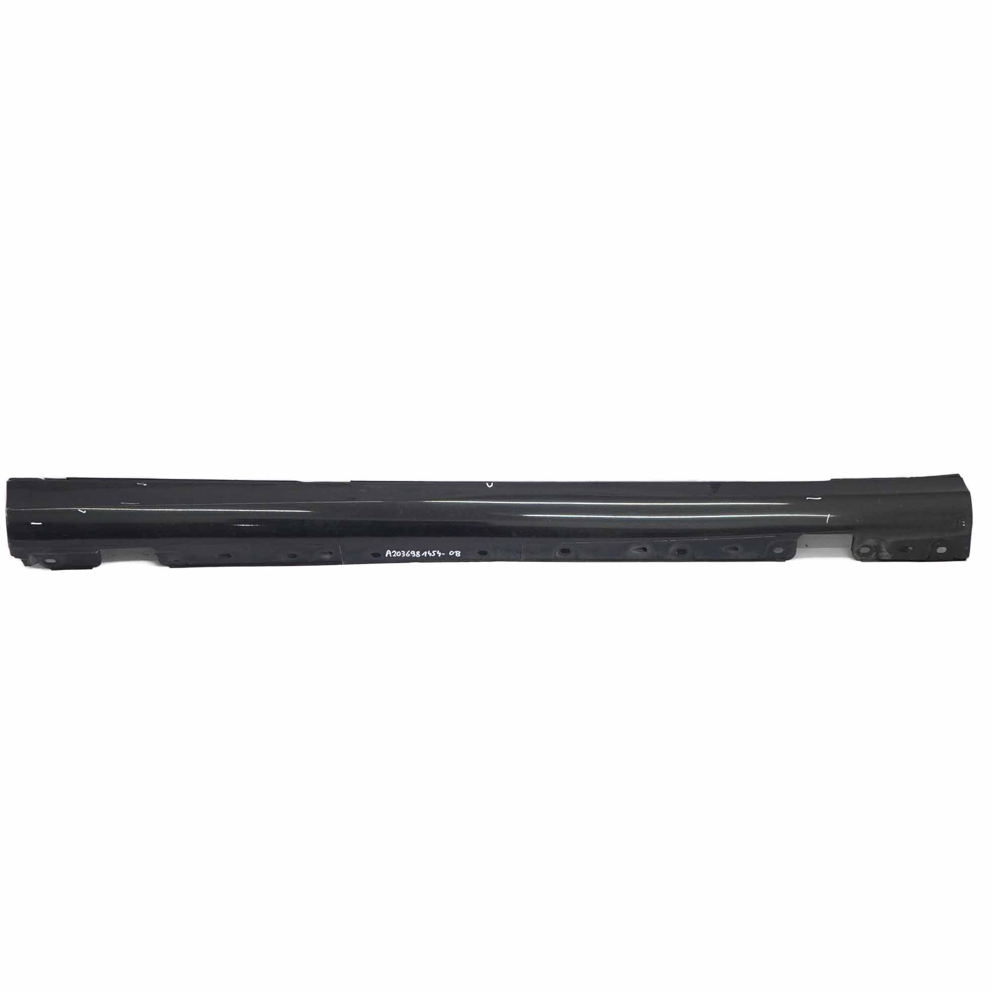 Mercedes W203 Door Sill Side Cover Skirt Right O/S Obsidian Black Metallic - 197