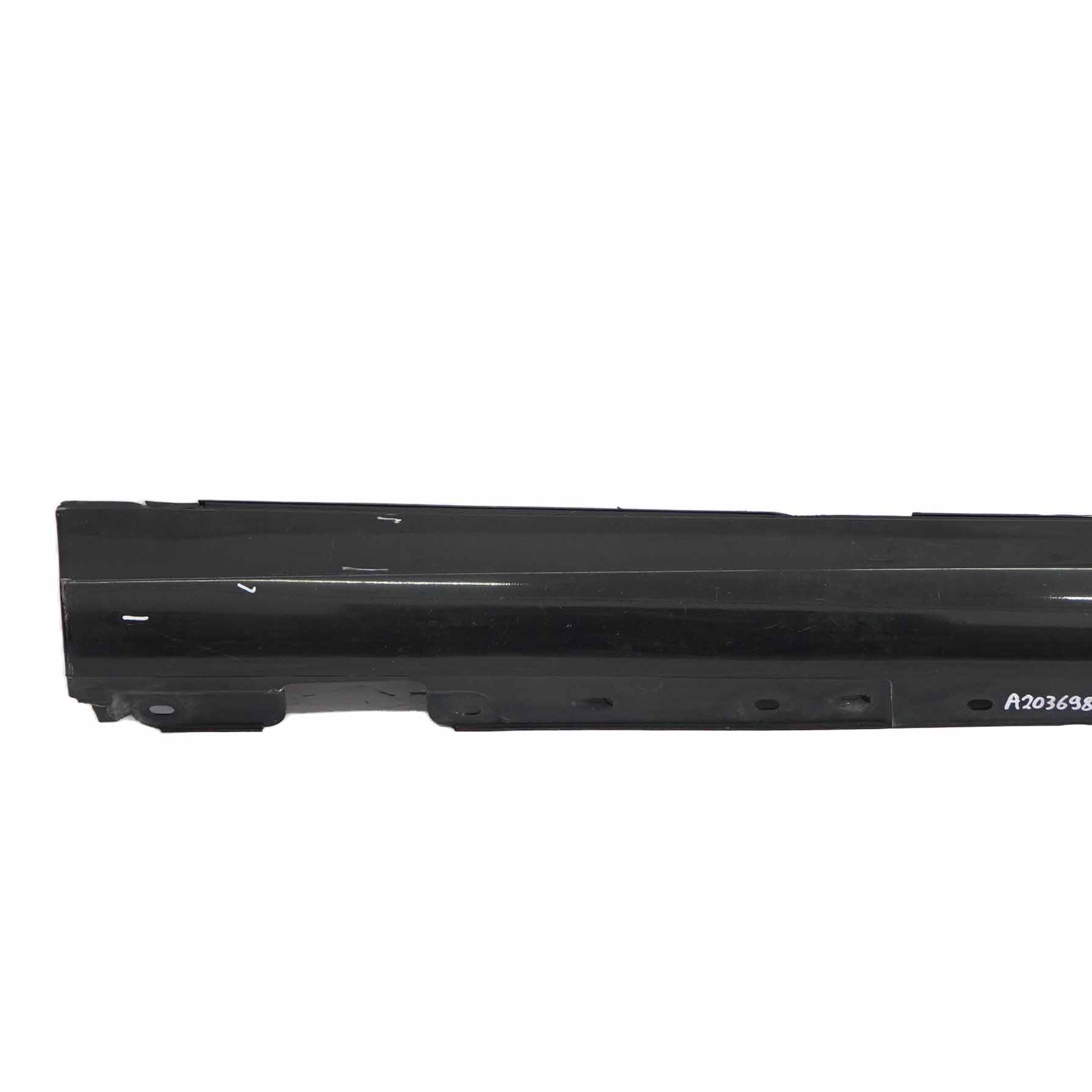 Mercedes W203 Door Sill Side Cover Skirt Right O/S Obsidian Black Metallic - 197