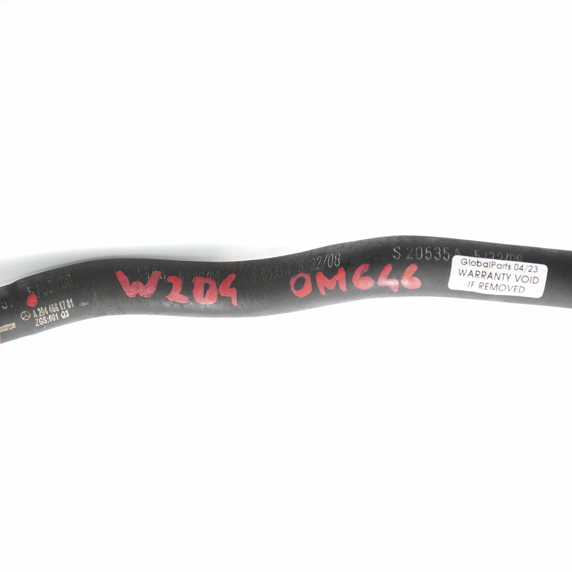 Oil Pipe Mercedes W204 S204 OM646 Steering Cooler Cooling Hose Line A2044661781