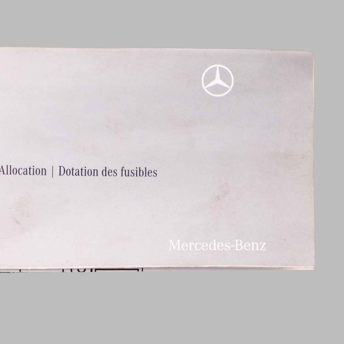 Mercedes W204 Sicherungskasten Gruppierung Sicherung Platzierung Karte Diagramm