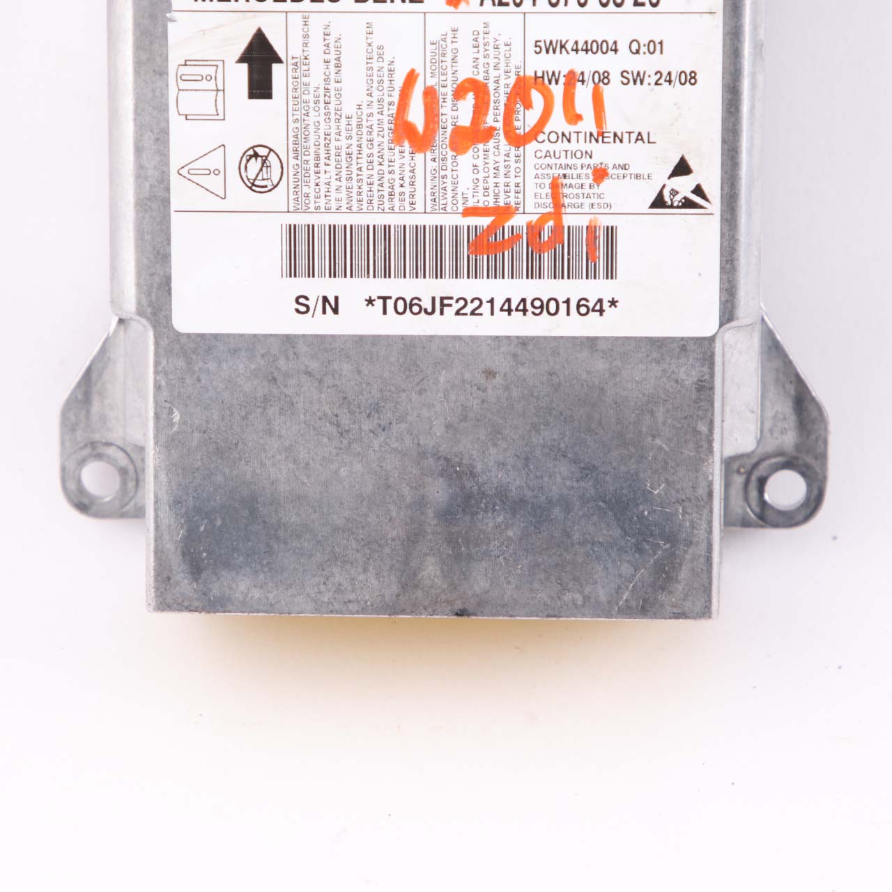 Mercedes W204 ECU Steuergerät Sensor Modul Airbag A2048706826