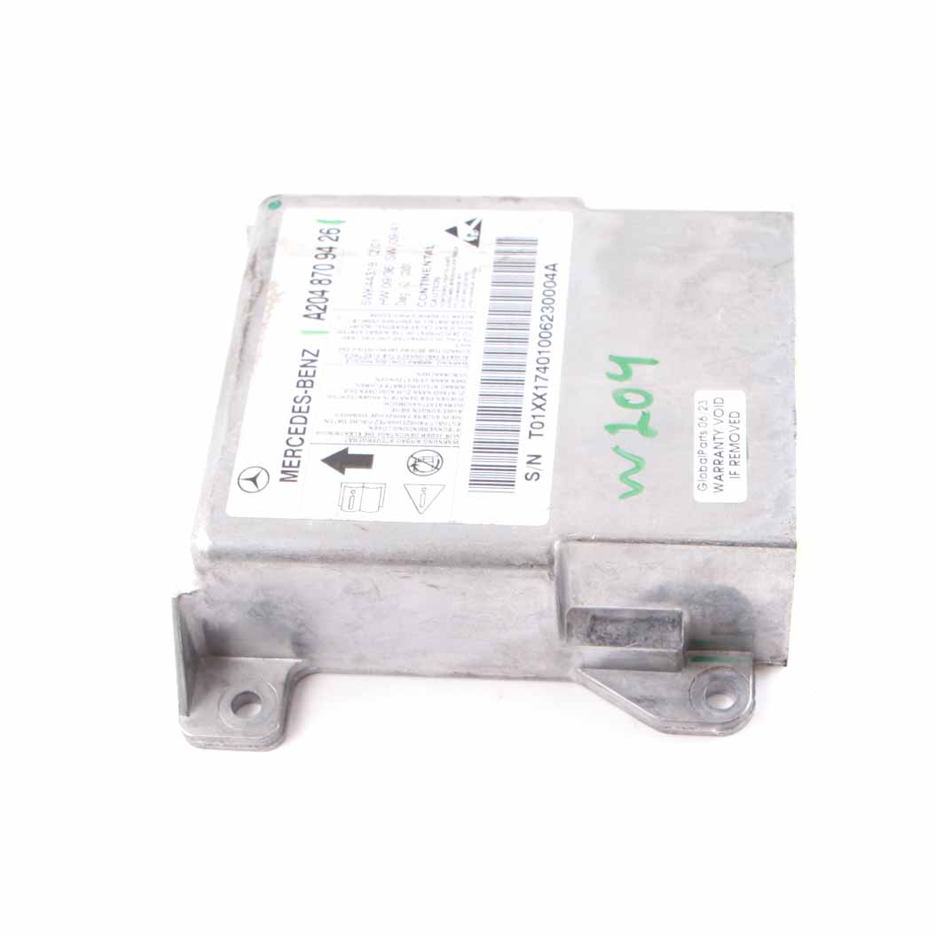 Mercedes W204 Airbag Modul Steuergerät SRS Sensor ECU A2048709426