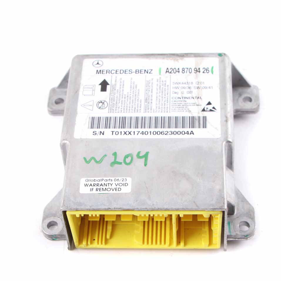 Mercedes W204 Airbag Modul Steuergerät SRS Sensor ECU A2048709426