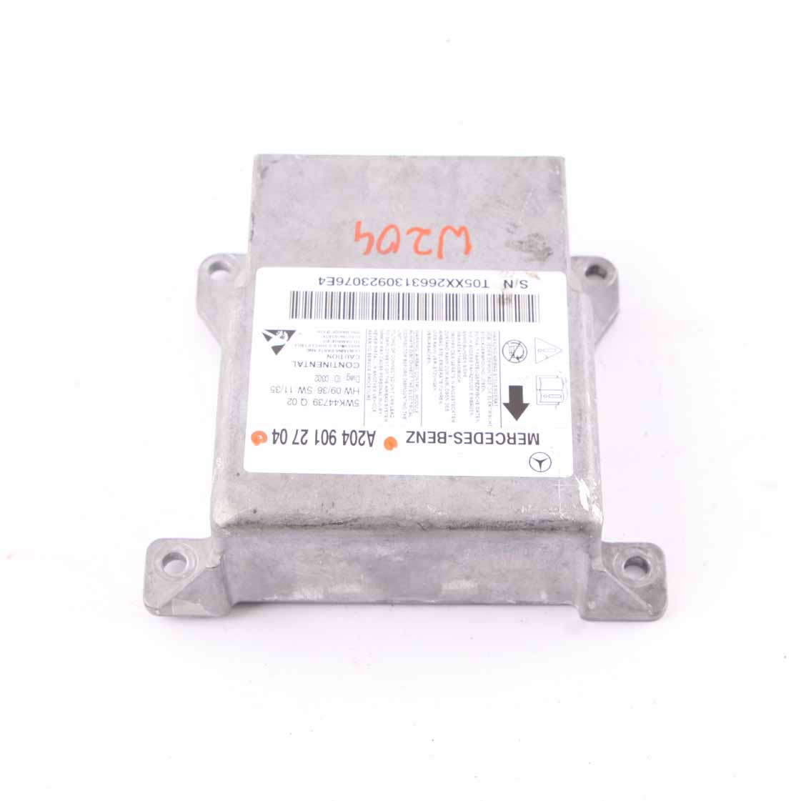 Mercedes W204 ECU Steuergerät Crash Impact Sensor Modul Airbag A2049012704