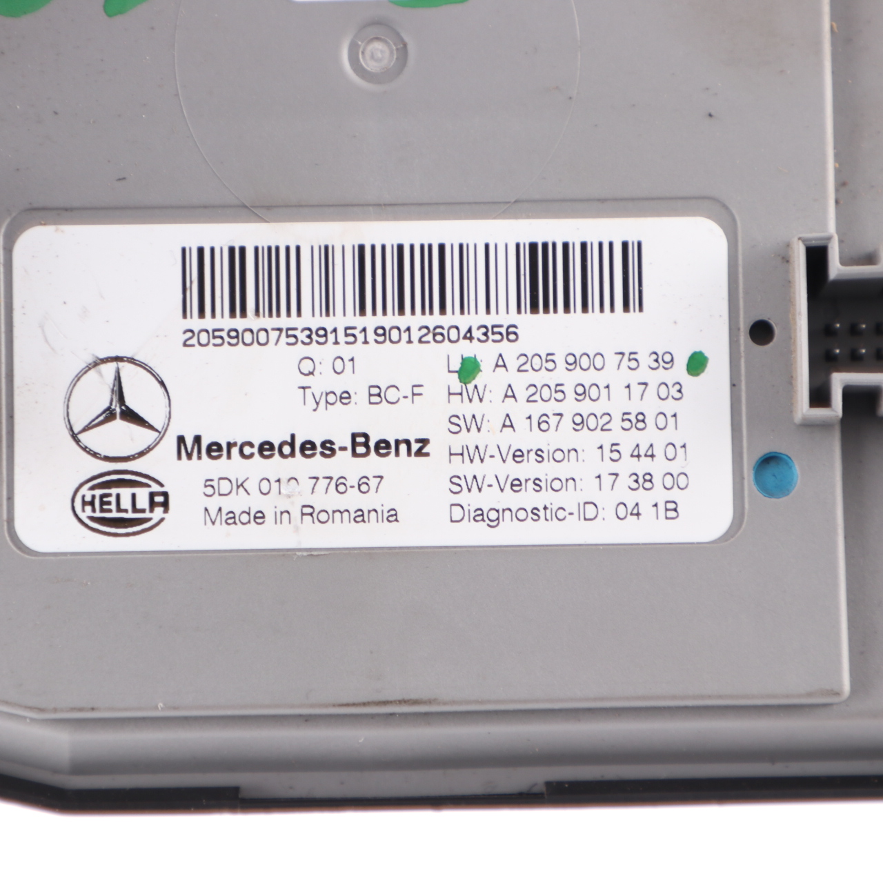 Sicherungskasten Mercedes S205 Innenraum Front Relais Sam Modul A2059007539