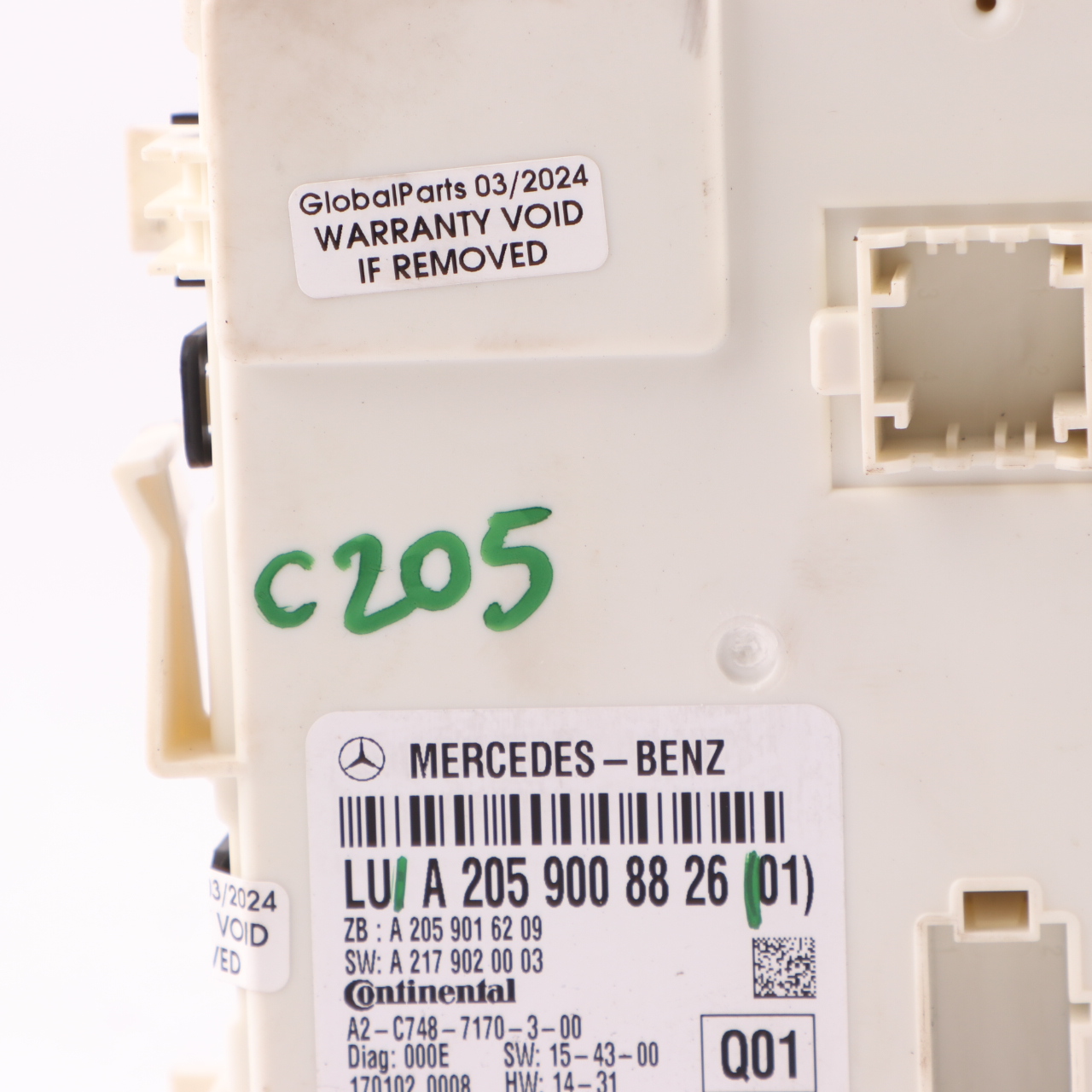 Mercedes C205 SAM Modul Heck Komfort Steuergerät ECU A2059008826