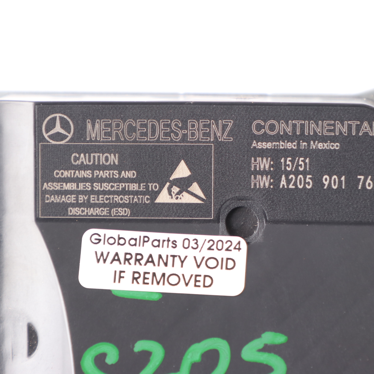 Mercedes W205 Vorderseite Luft modul SRS Steuergerät ECU A2059009427