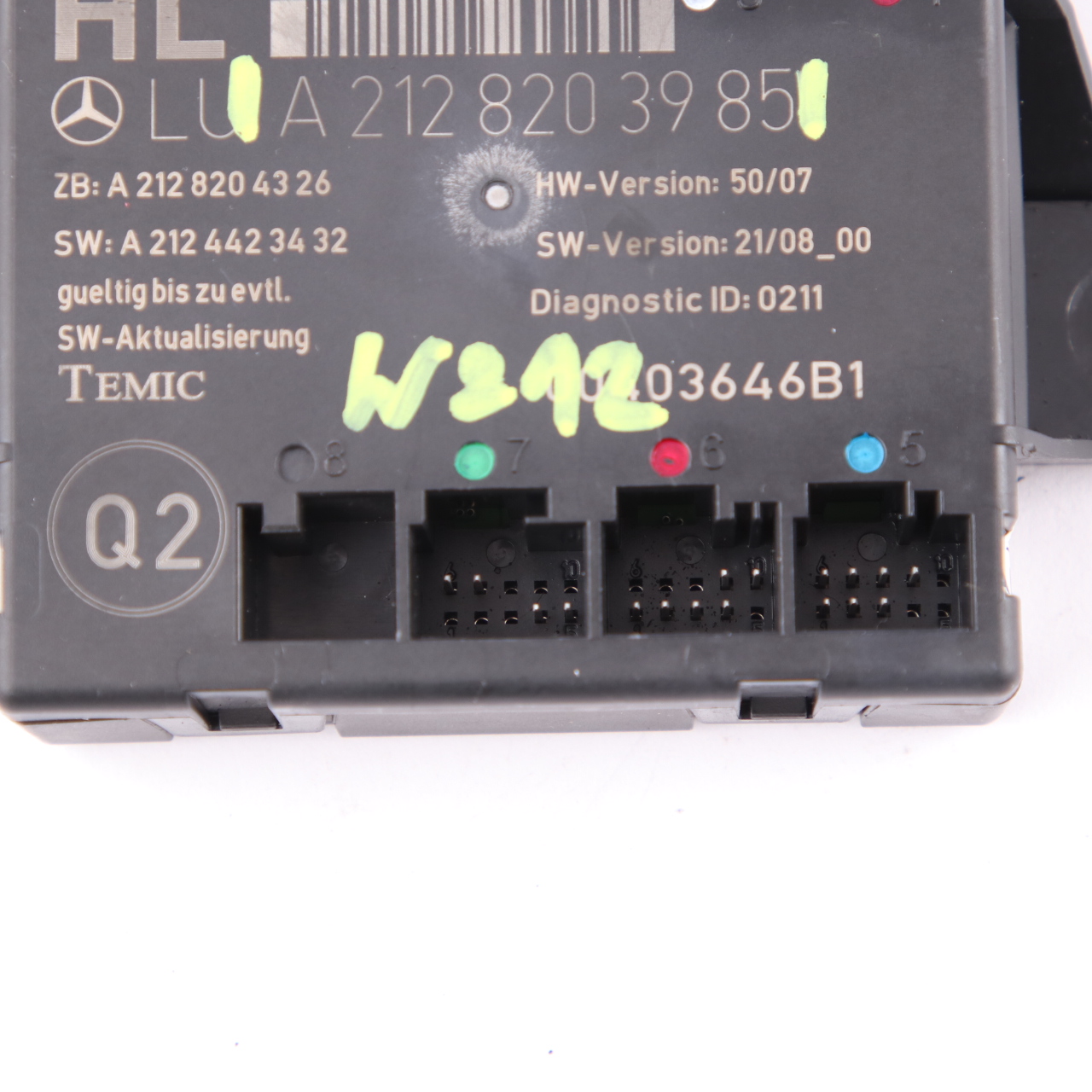 Türmodul Mercedes W204 W212 Hinten Links N/S Steuergerät Modul A2128203985