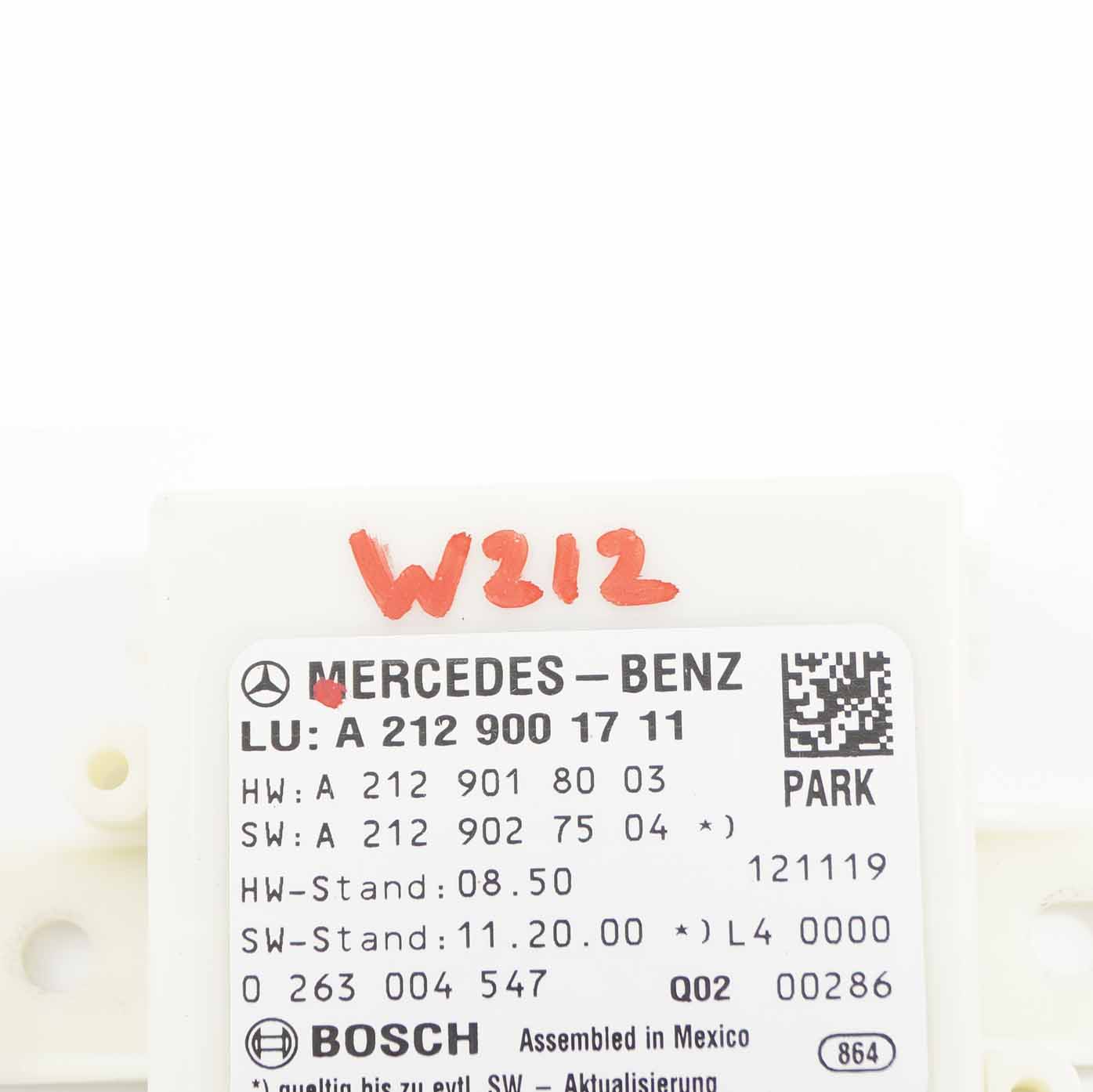 Mercedes W212 PDC Parkabstandsregelung Modul Sensor A2129001711