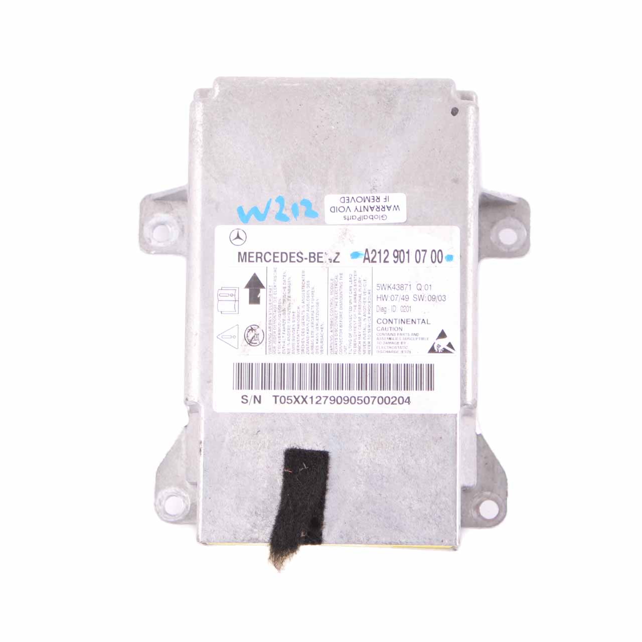 Mercedes W212 ECU Steuergerät Sensor Modul Airbag A2129010700