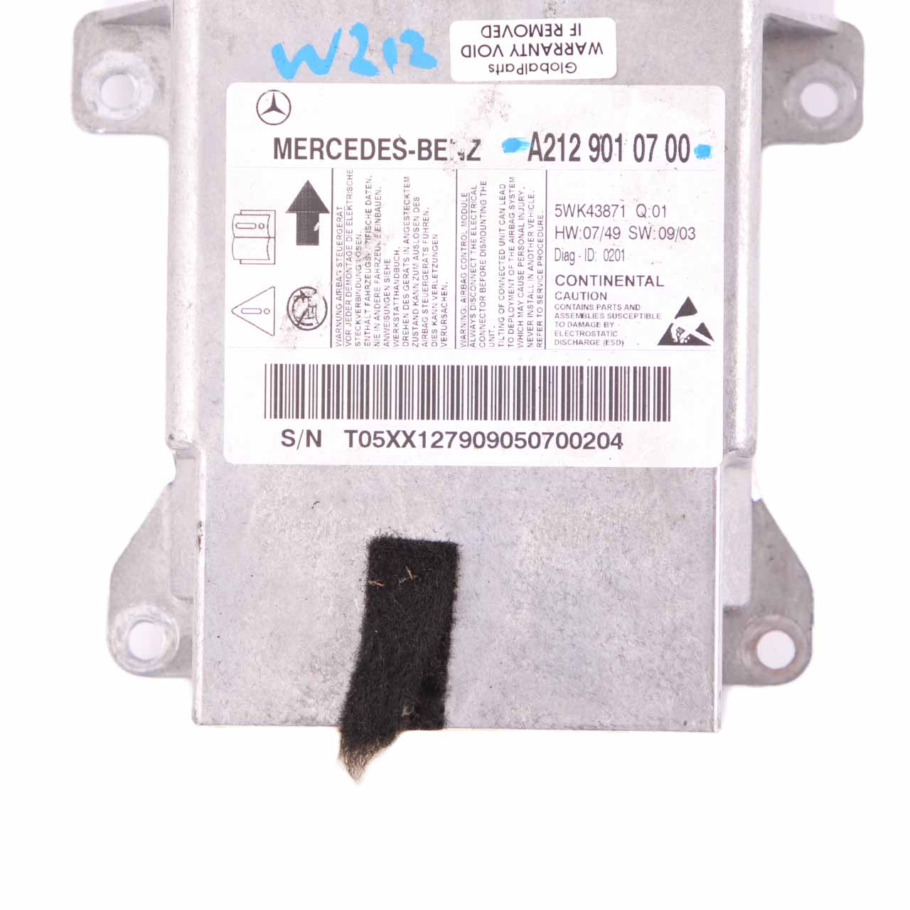 Mercedes W212 ECU Steuergerät Sensor Modul Airbag A2129010700