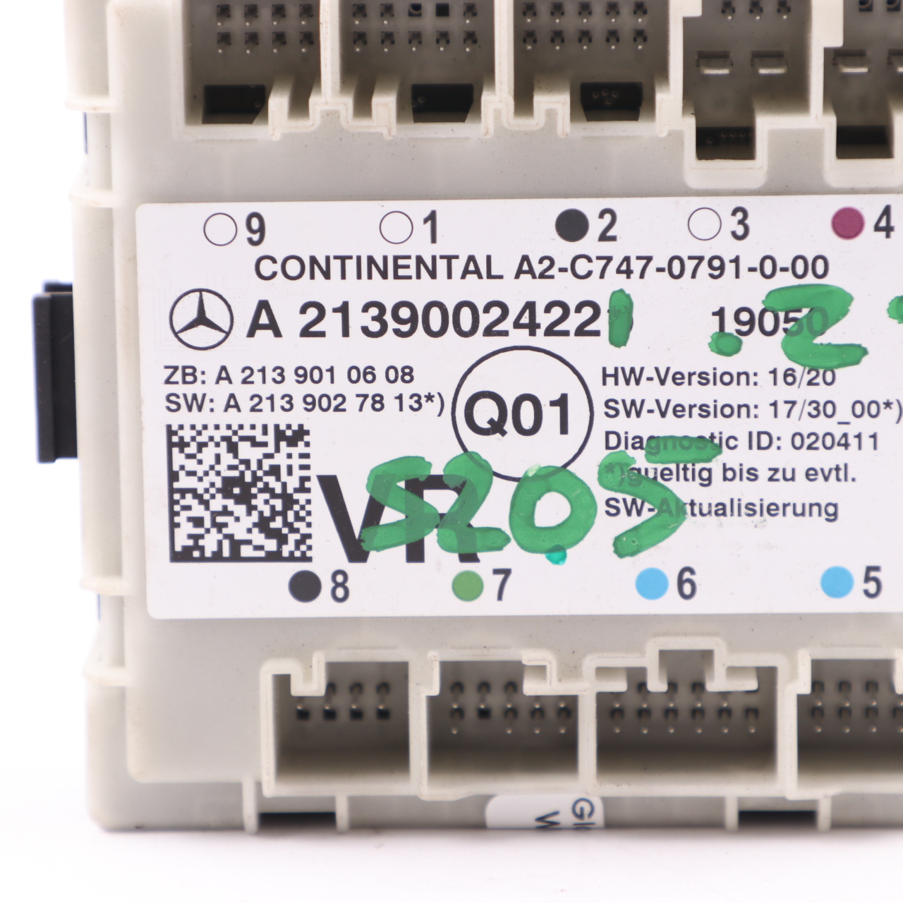 Mercedes S205 Türmodul Vordertür rechts Steuermodul Einheit A2139002422