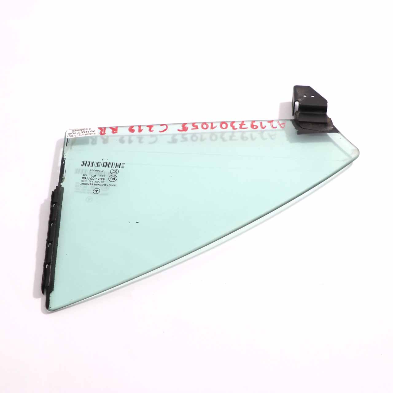 Mercedes C219 Window Glass Rear Door Right O/S Quarter Green AS2 A2197301055