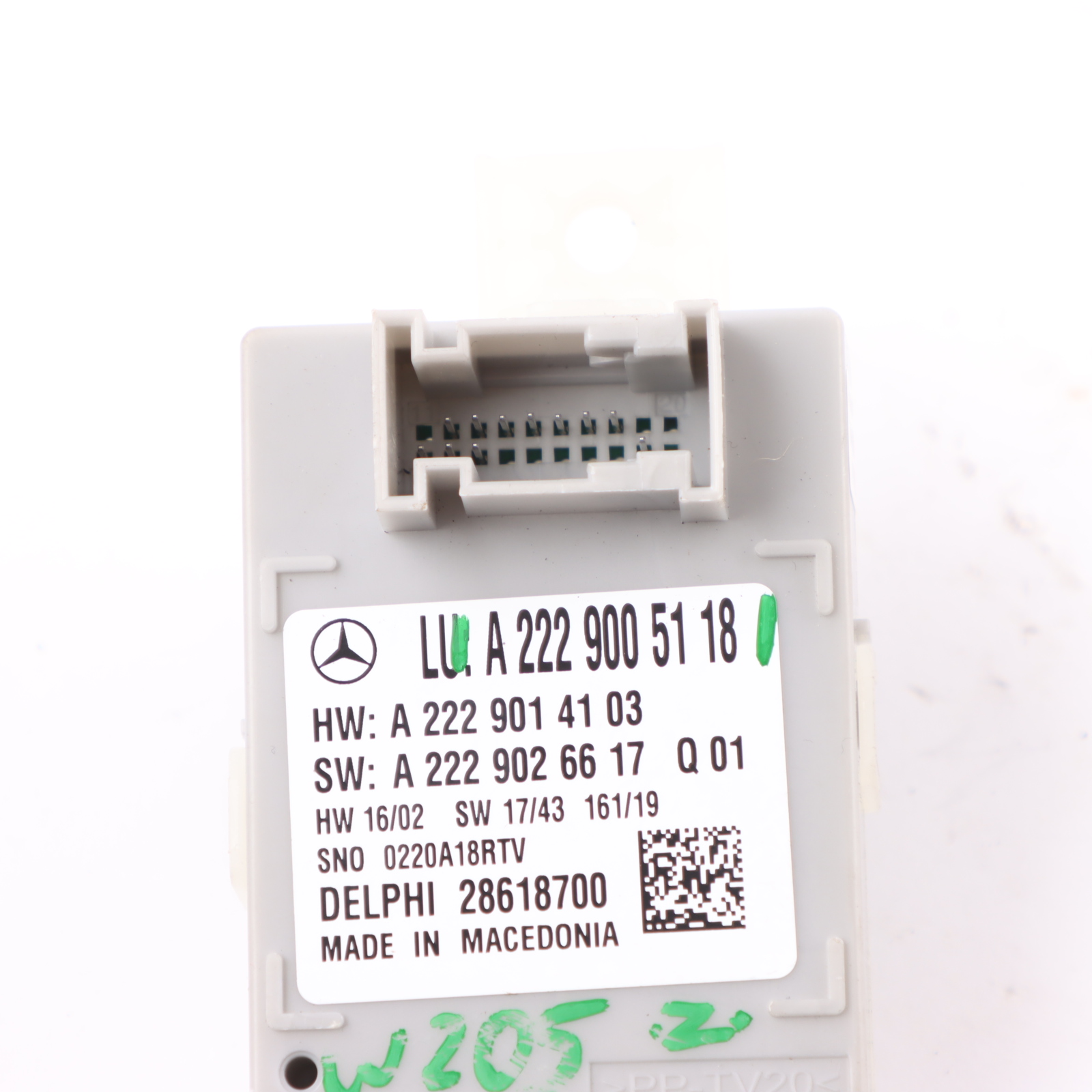 Mercedes W205 Ambient Color Light Modul ECU A2229005118