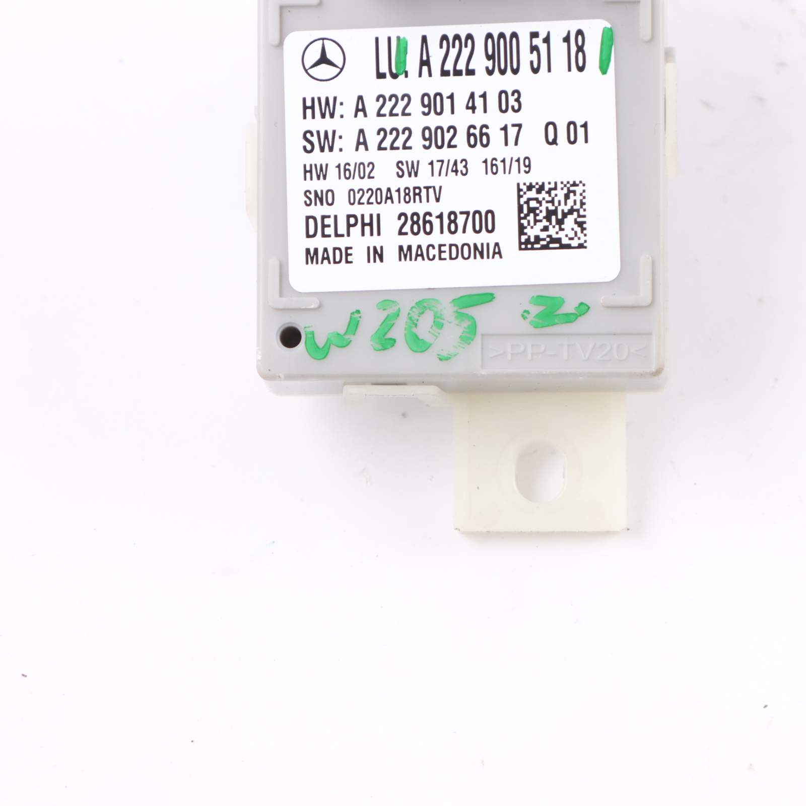 Mercedes W205 Ambient Color Light Modul ECU A2229005118