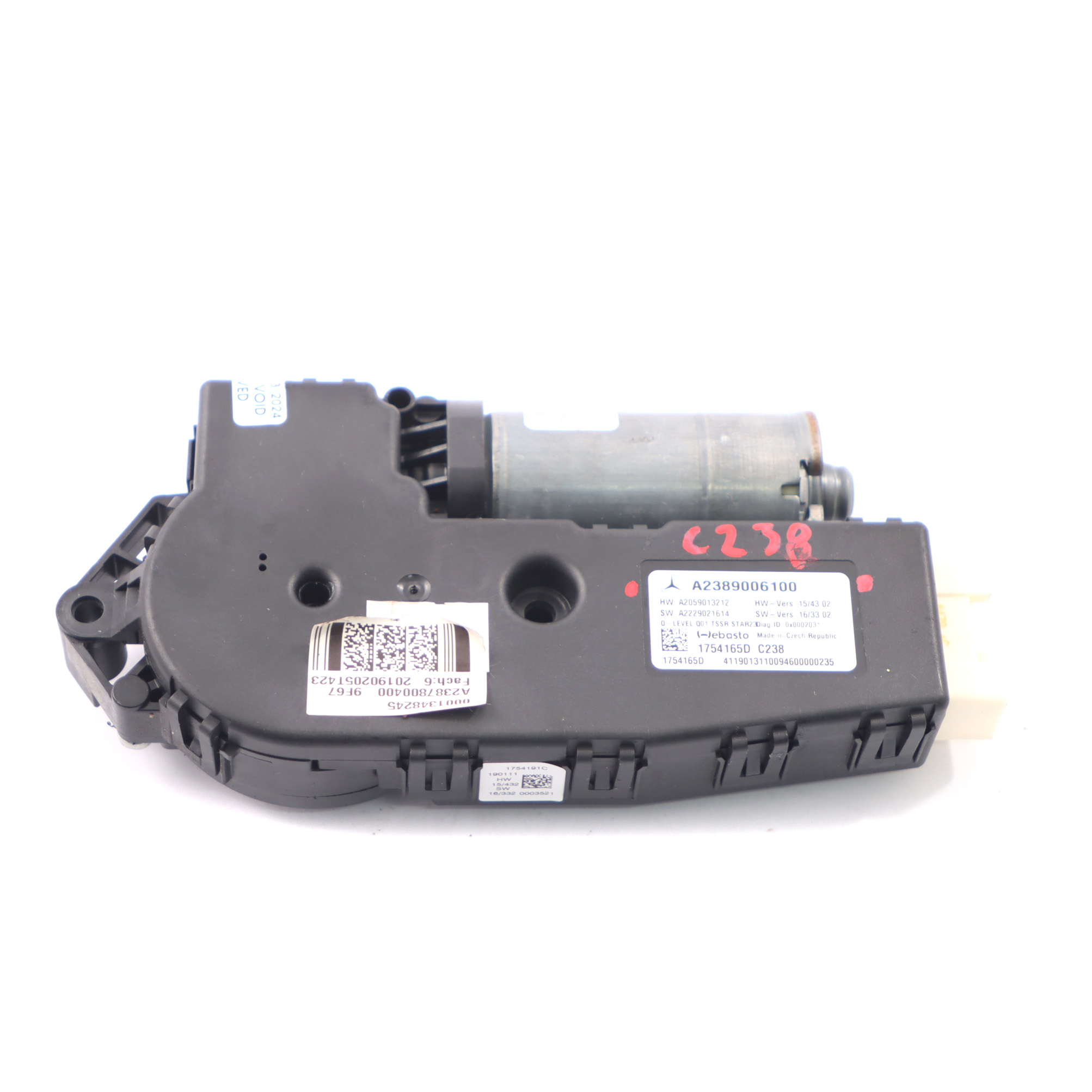 Sunroof Mercedes C238 Panorama Roof Drive Motor Control Module A2389006100