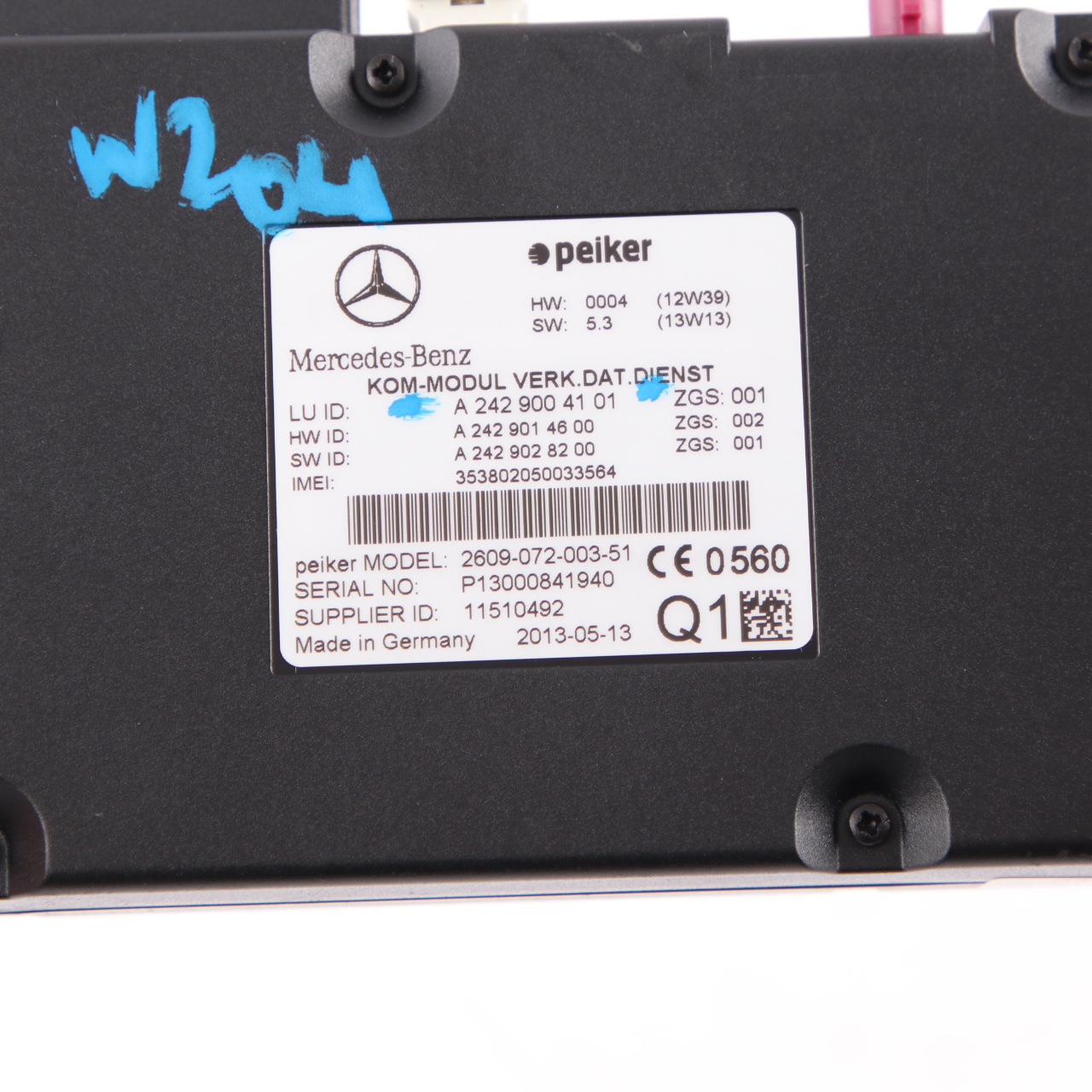 Mercedes W204 W212 Telefonsteuergerät Modul ECU A2429004101