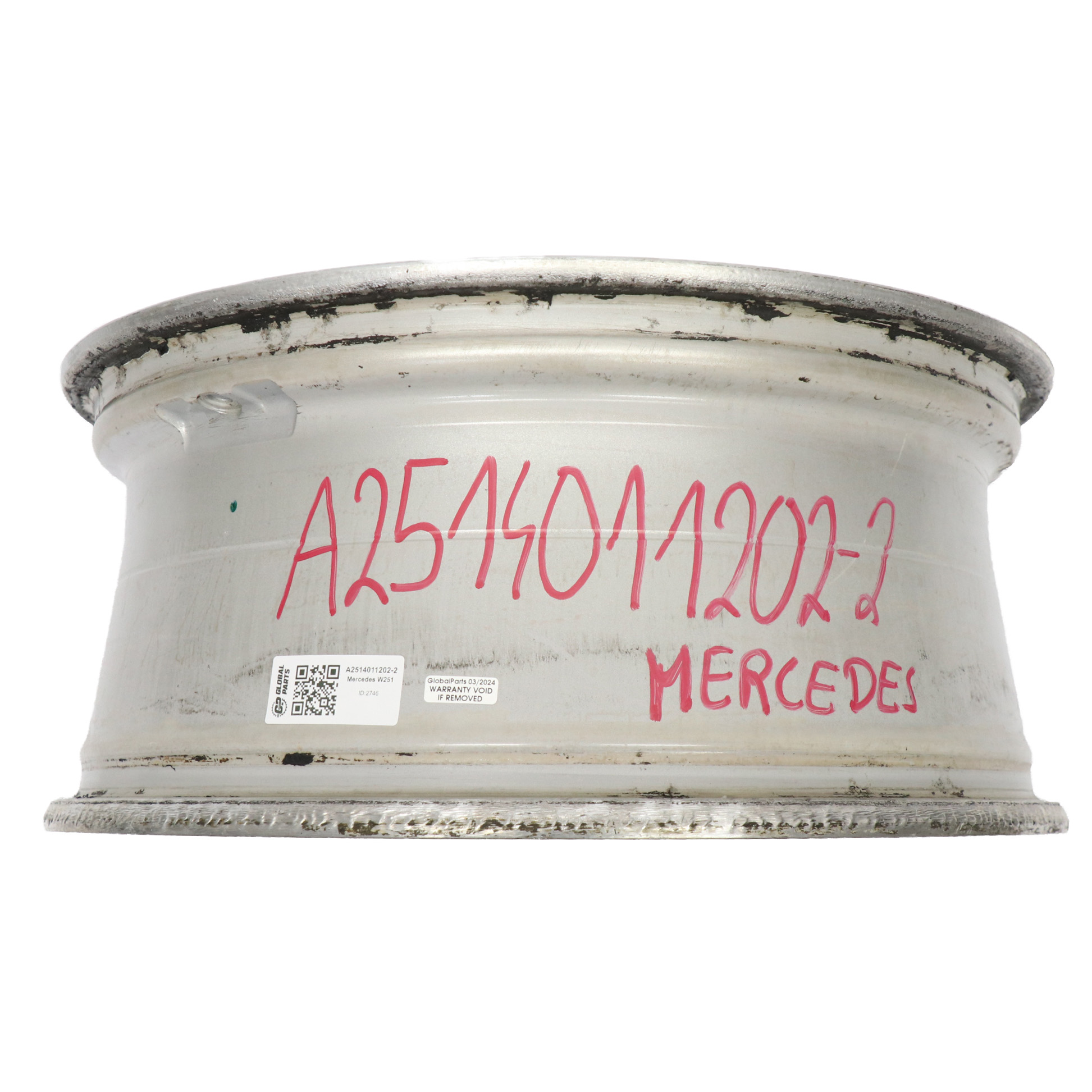 Mercedes W251 Alu Felge Silber Alufelge 19" 8J ET:67 5 Speichen A2514011202