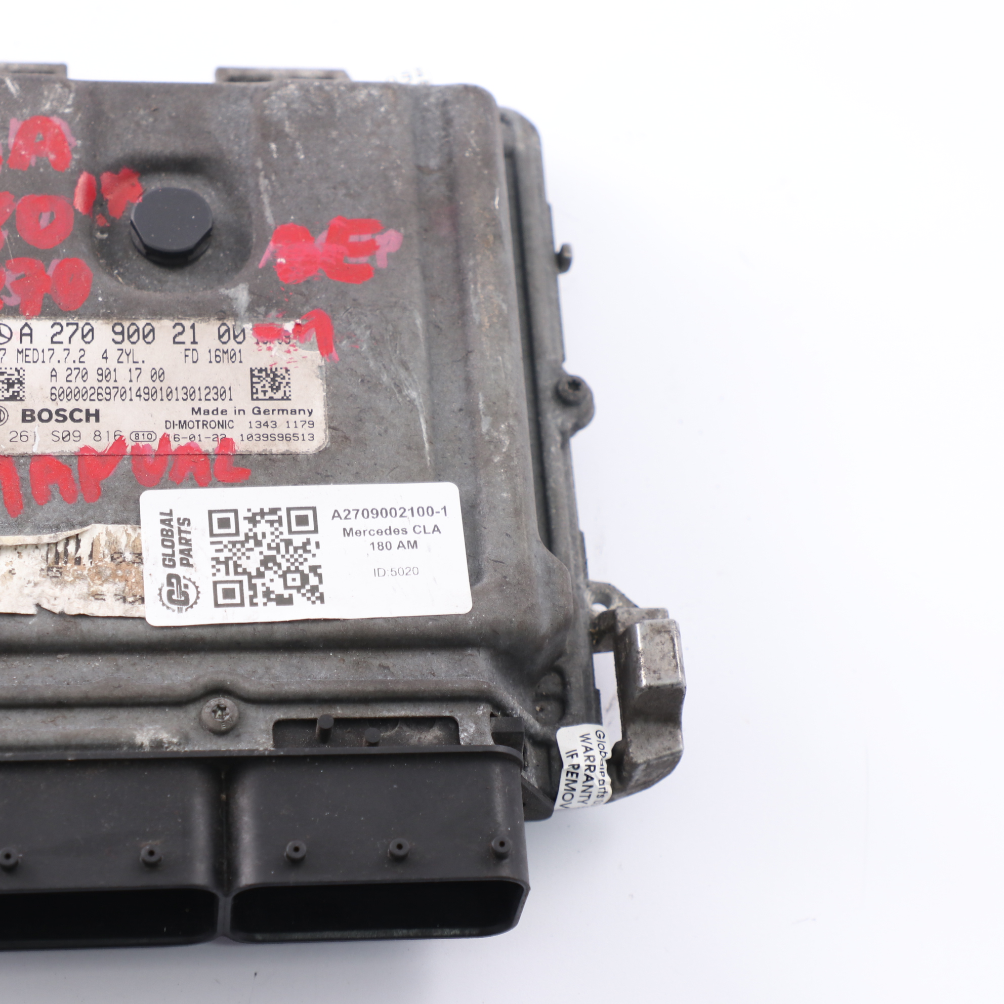 Mercedes W176 W246 A180 B180 BlauEFFICIENCY 270.910 122PS Motor ECU A2709002100