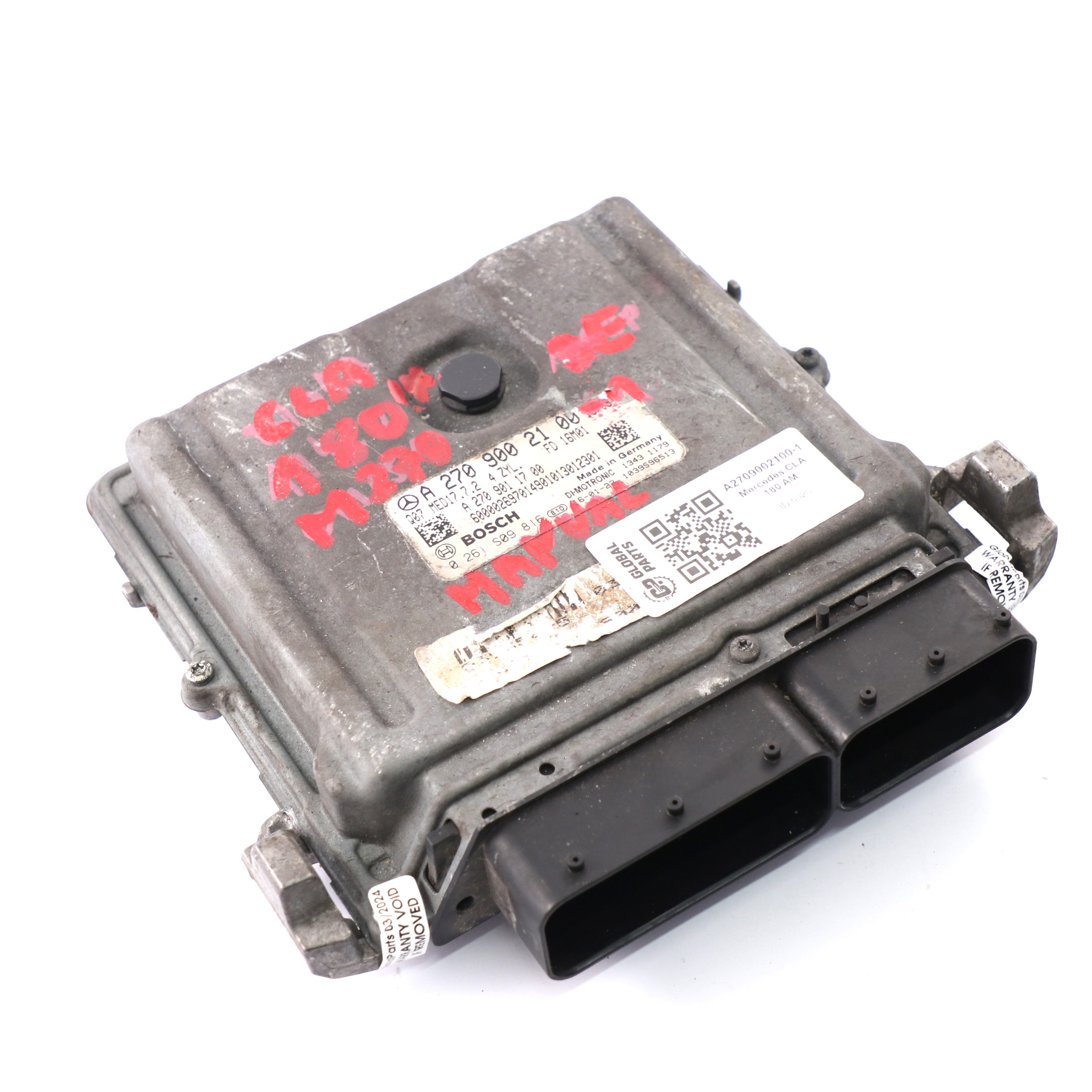 Mercedes W176 W246 A180 B180 BlauEFFICIENCY 270.910 122PS Motor ECU A2709002100