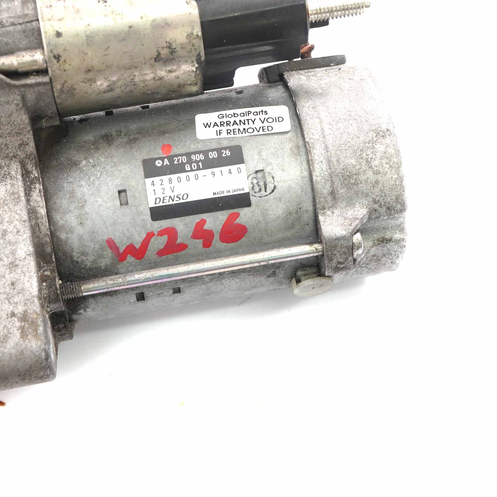 Mercedes W176 W246 Anlasser Motor 12V Denso A2709060026