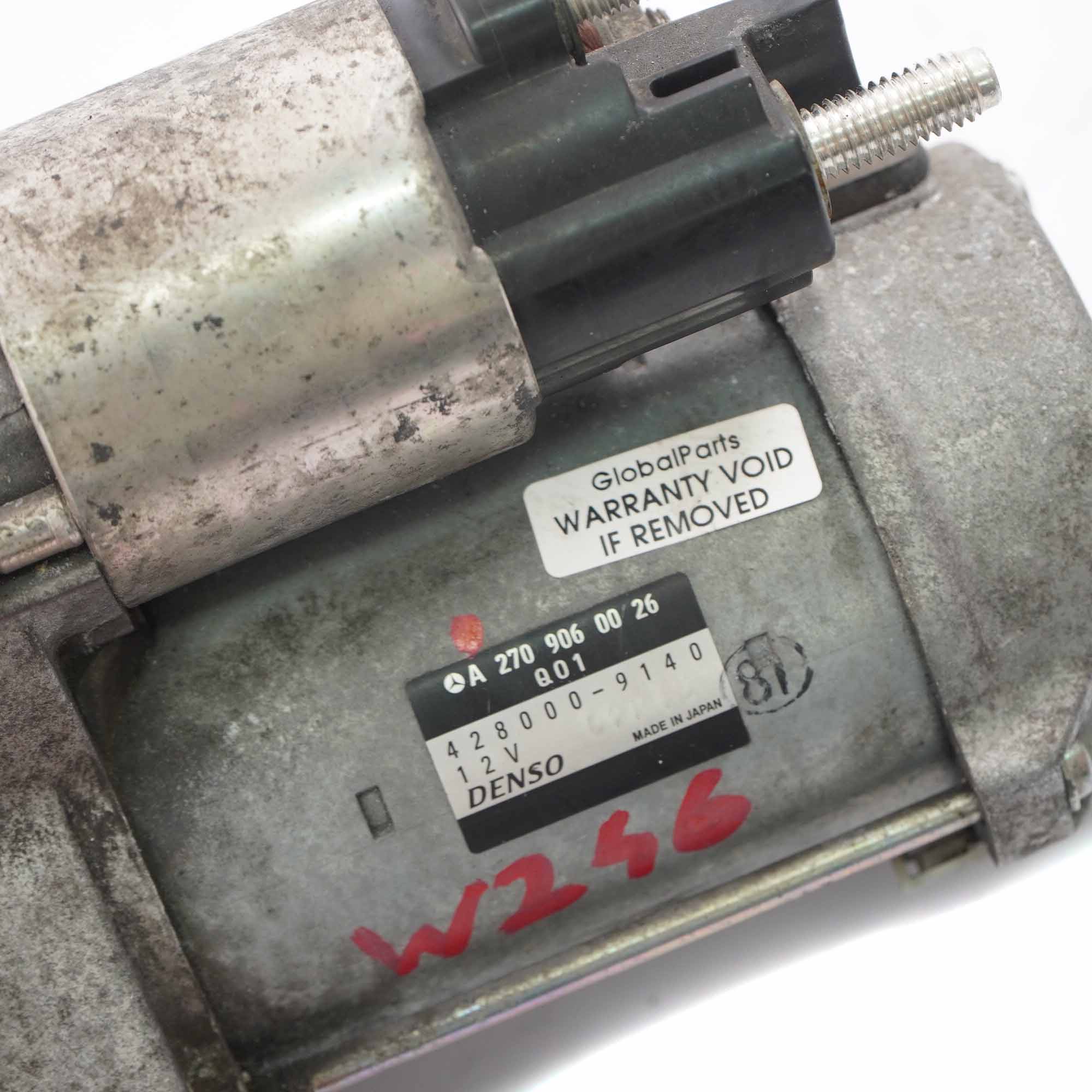 Mercedes W176 W246 Anlasser Motor 12V Denso A2709060026