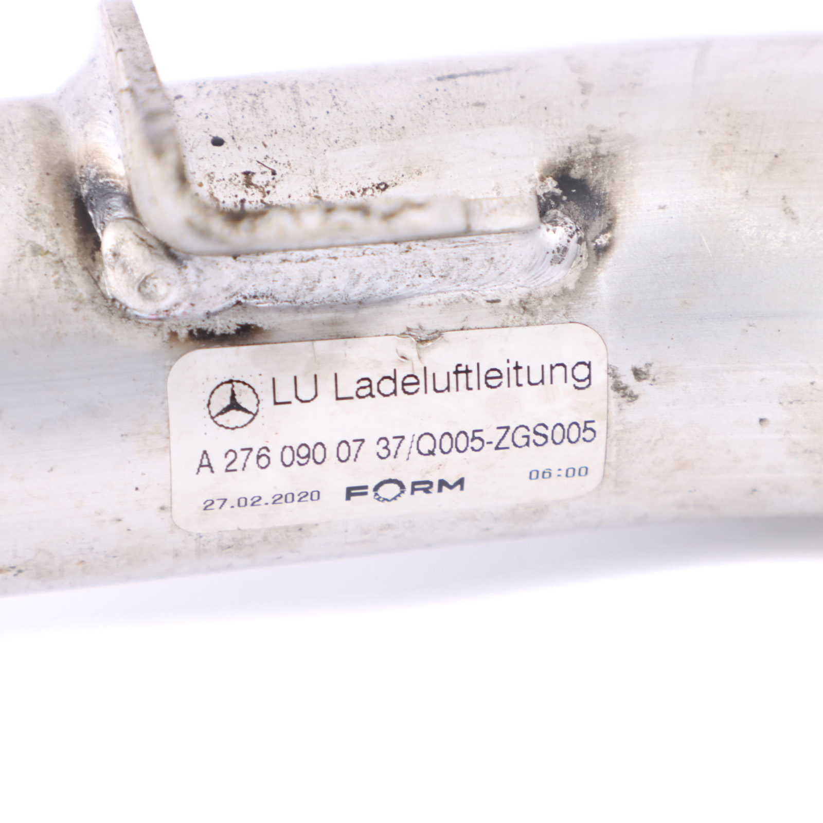 Lade Luft kühler Rohr Mercedes W205 Benziner M276 Luft Leitung Links A2760900737