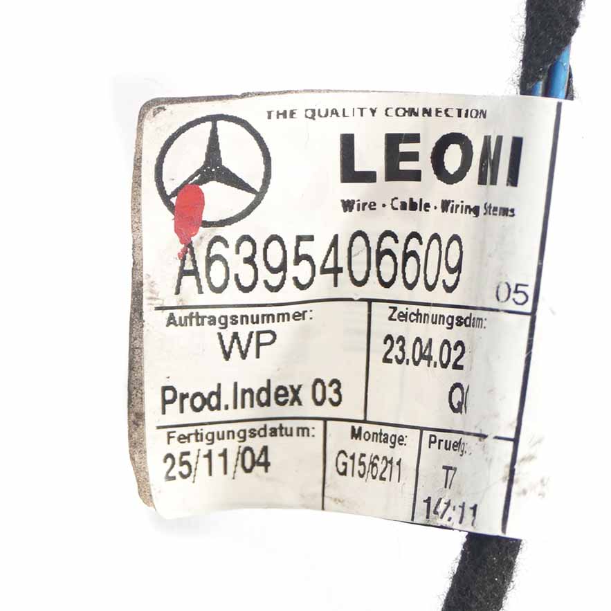 Mercedes W639 Vito Kabelbaum Tür Kabel Vorne Links Rechts A6395406609