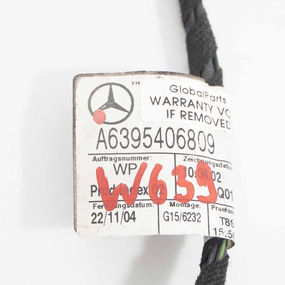 Mercedes Vito W639 Tür Kabelbaum Elektrisch Kabel A6395406209