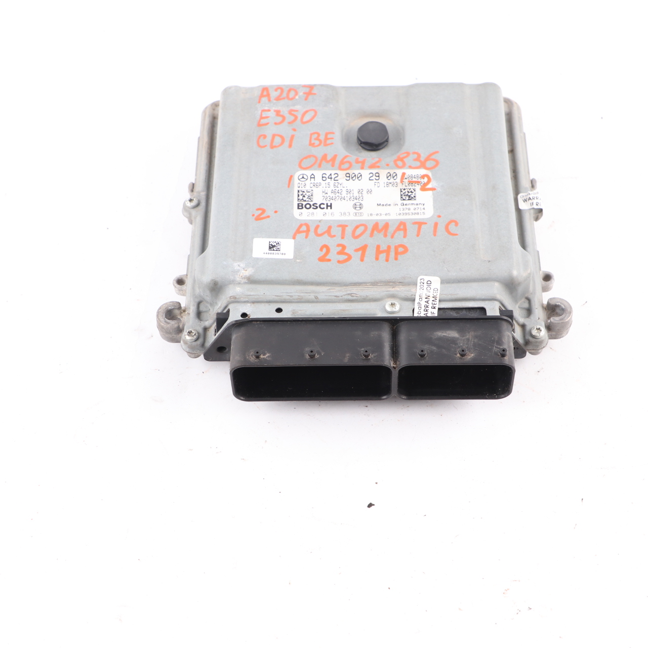 Mercedes W207 E350 CDI BlueEfficiency OM642.836 Motormodul ECU A6429002900