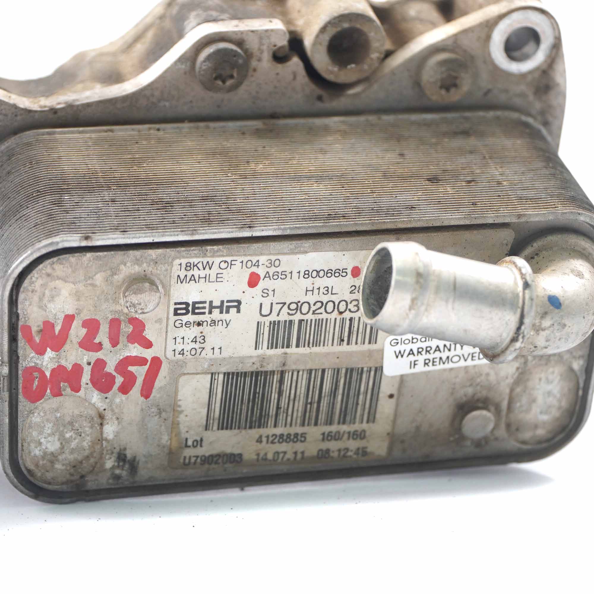 Wärmetauscher Mercedes W204 W212 Ölkühler Getriebe Kühler A6511800665