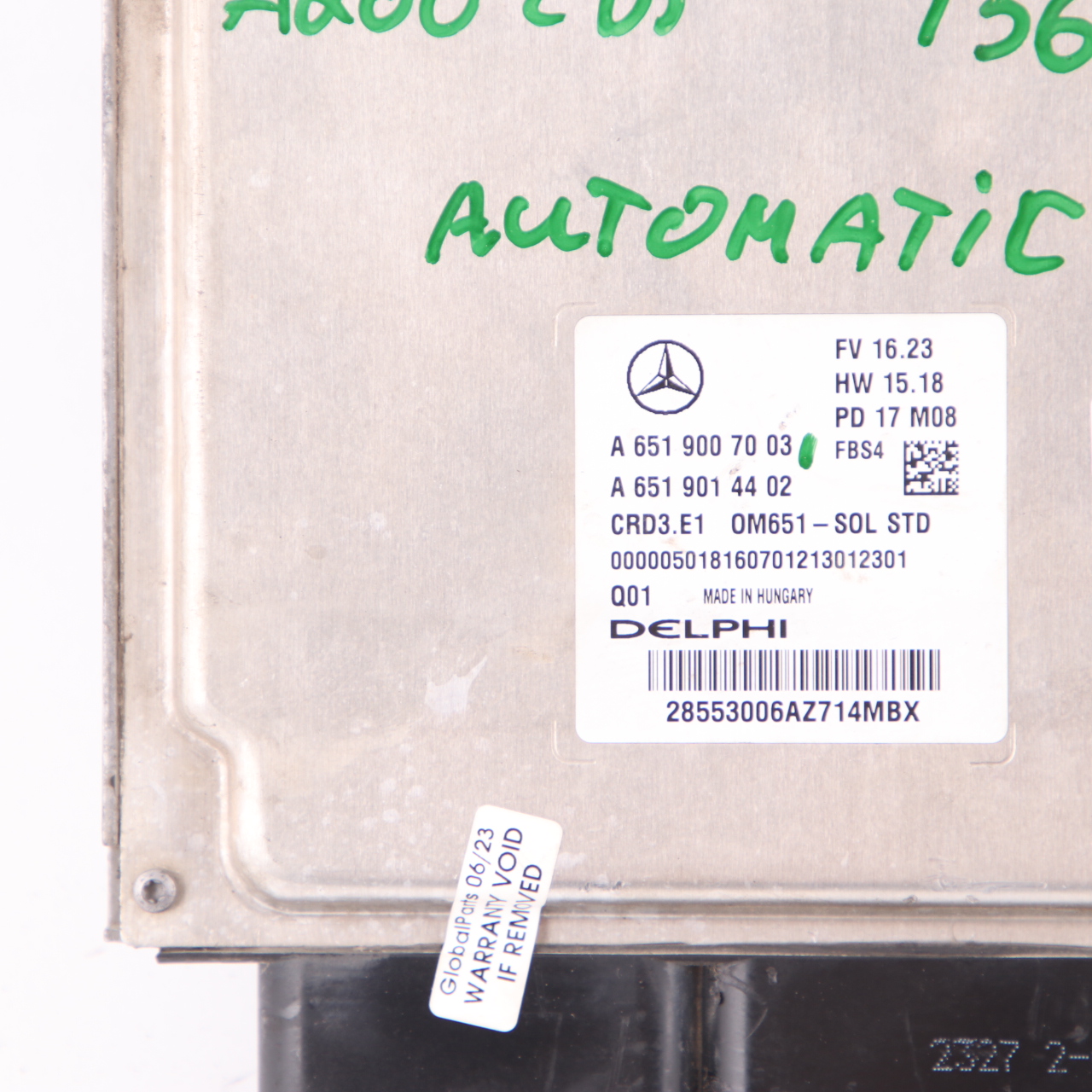 Mercedes W176 A200 CDI OM651 136PS Motor Modul ECU Einheit A6519007003 Automatik