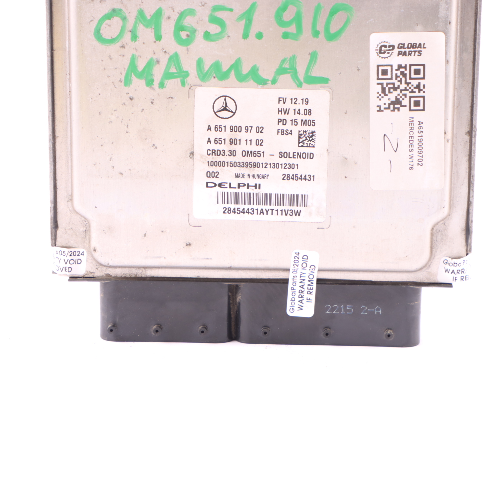 Mercedes W176 W246 200 CDI 651.930 136PS Motoreinheit ECU A6519009702 Handbuch