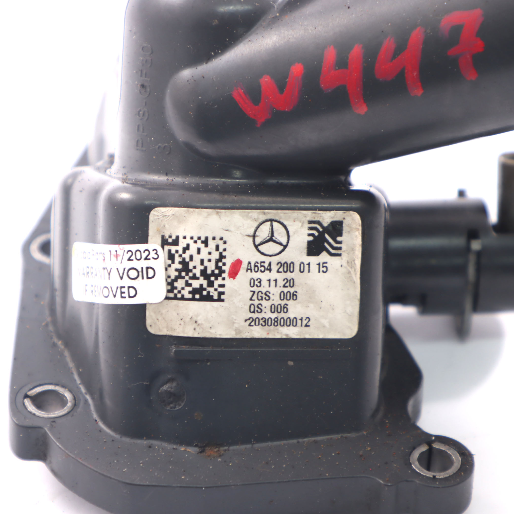 Mercedes W213 W447 OM654 Diesel Kühlmittel thermostat Gehäuse A6542000115