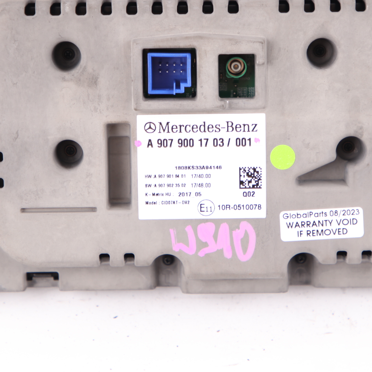 Bildschirm Mercedes W907 W910 Hauptgerät Touch Monitor 7" A9079001703