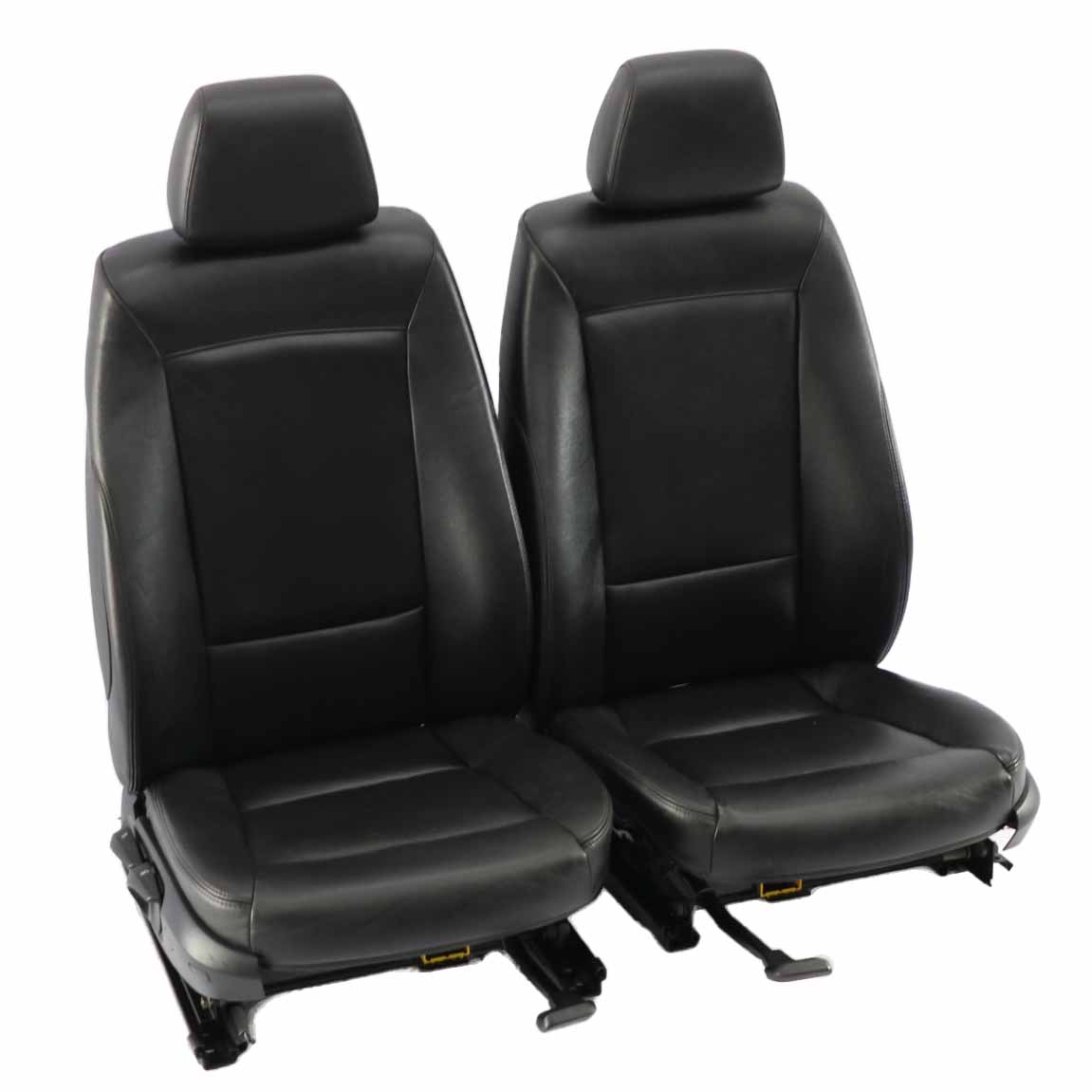 BMW E87 Schwarz Leder Interieur Vorne Links Rechts Sitz Sitze